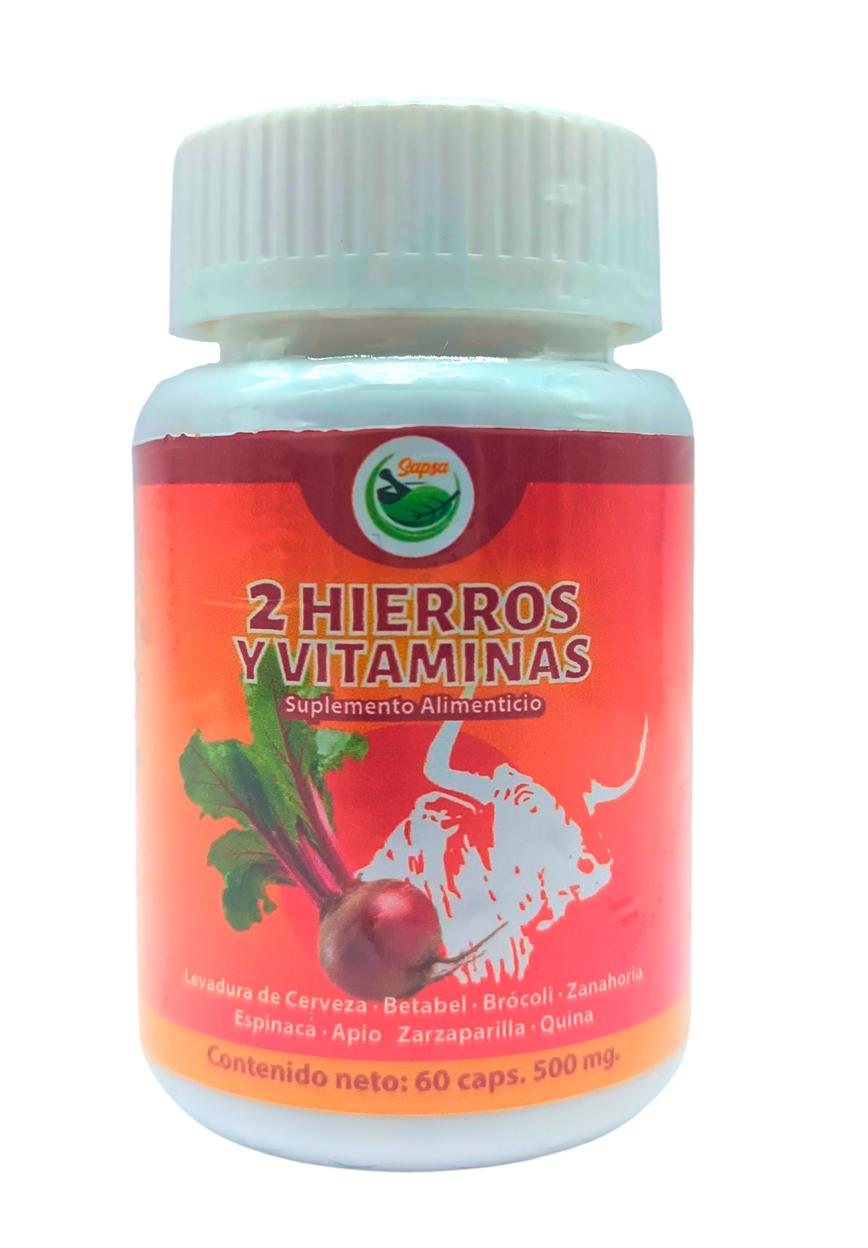 2 Hierros + Vitaminas Sapsa 60 caps