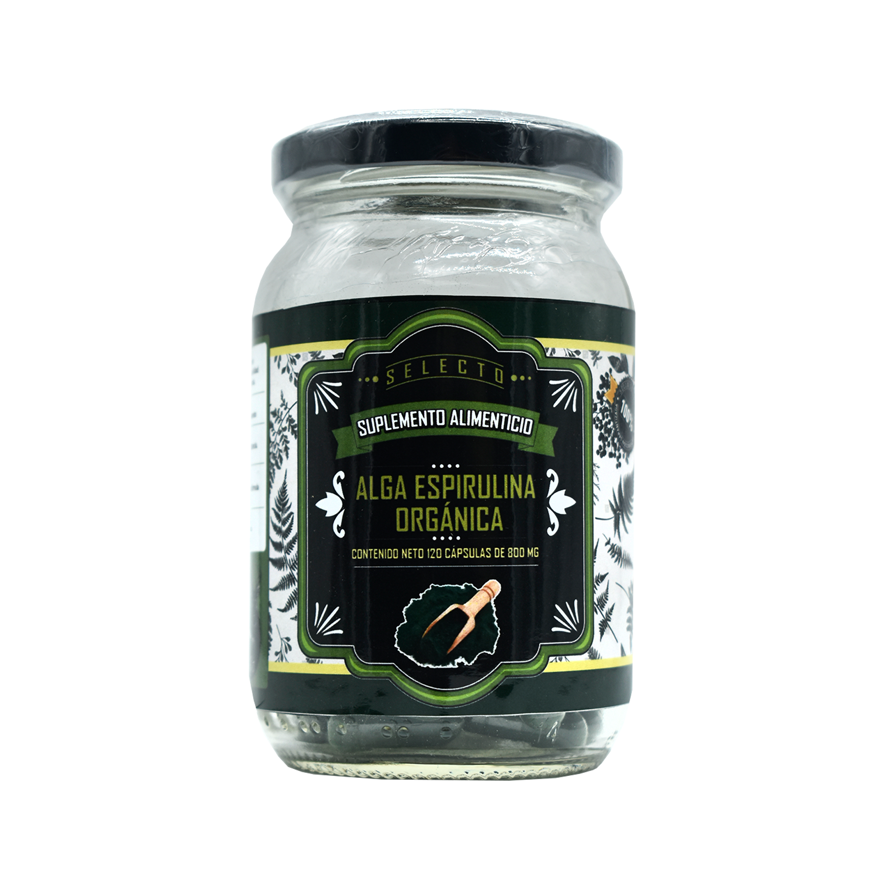 Alga Espirulina Orgánica Barro Negro 120 caps