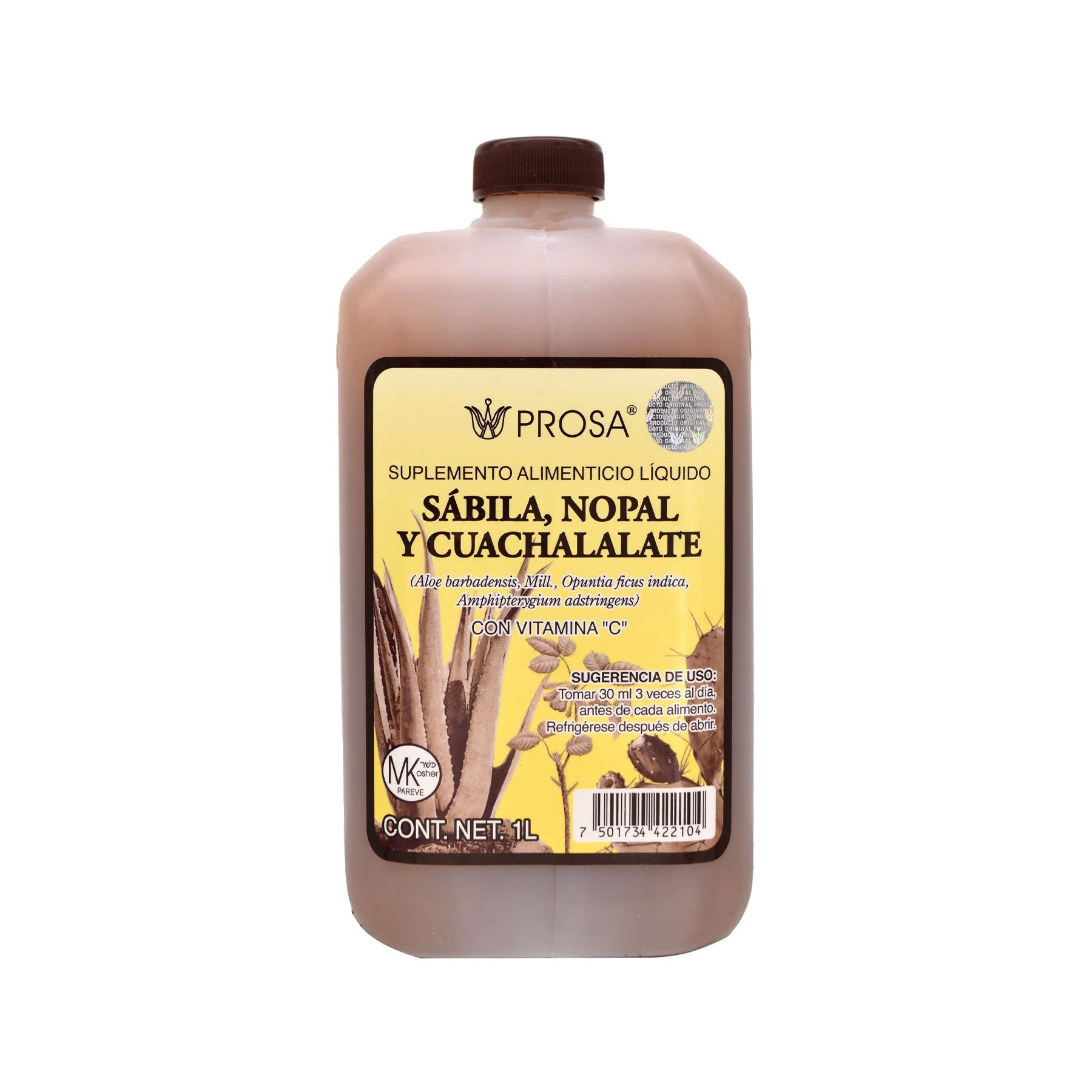 Bebida Sábila Nopal Cuachalalate Prosa 1 Lt