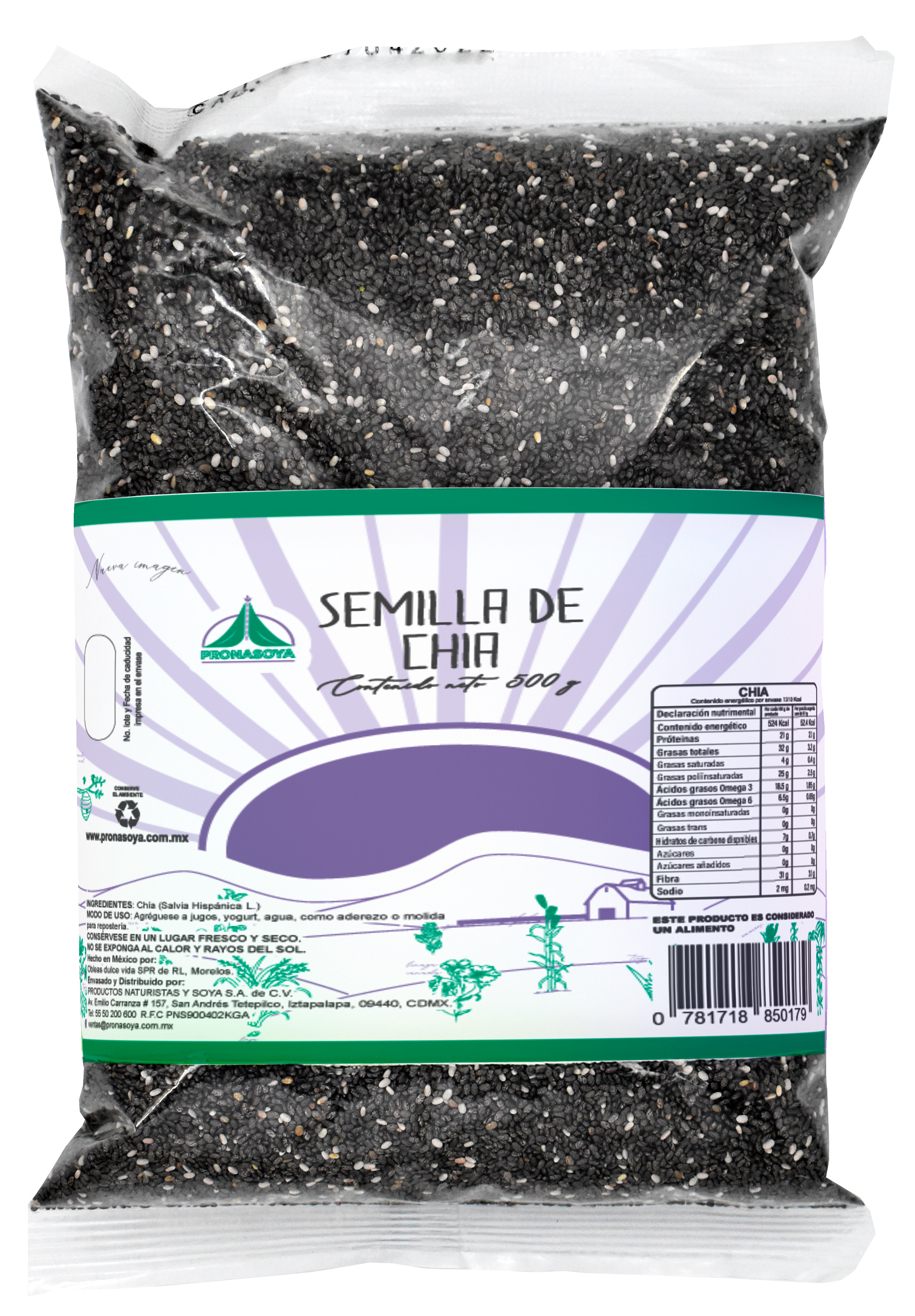 Semilla de Chía PRONASOYA Bolsa 500 gr