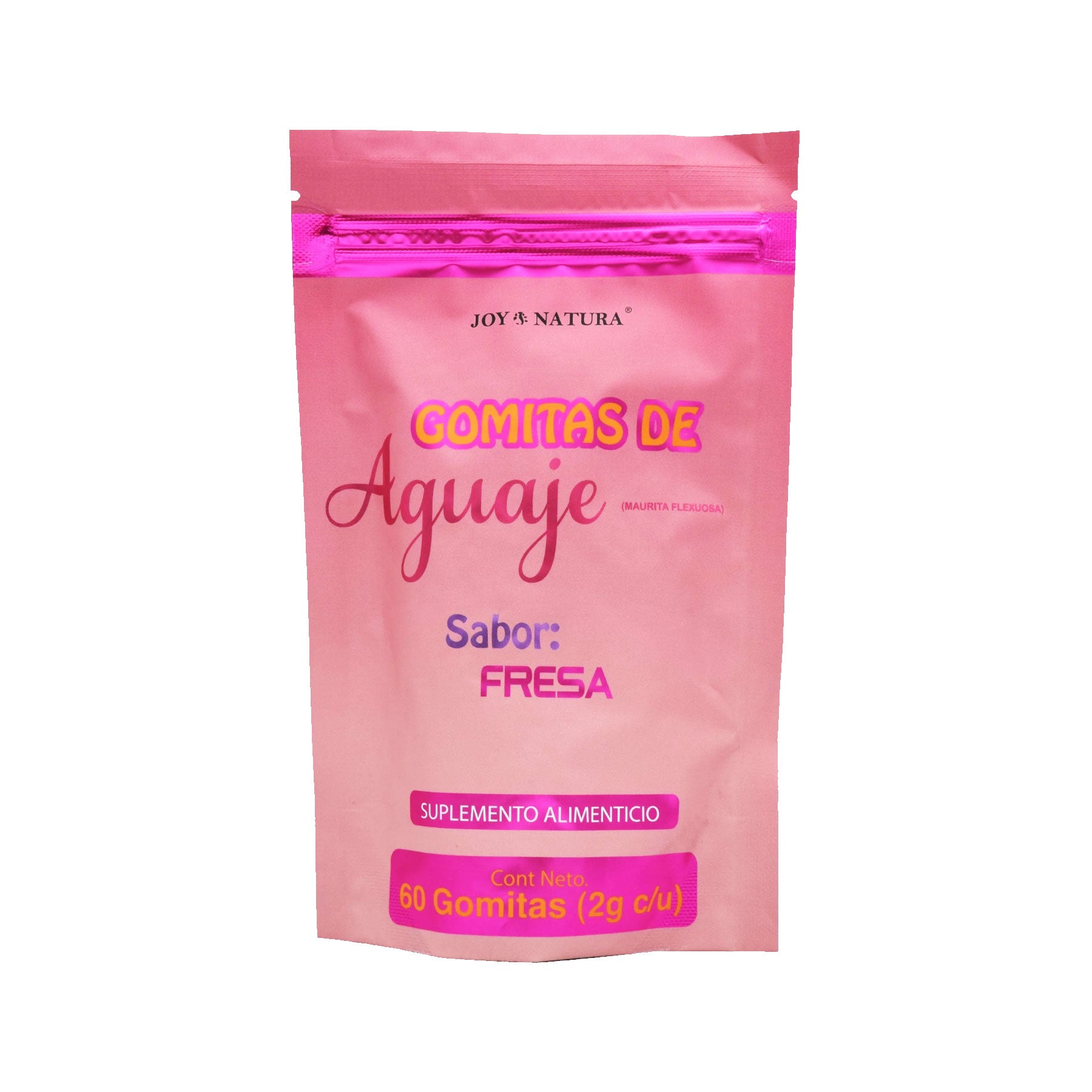 Gomitas de Aguaje Sabor Fresa Joy Natura 60 gr