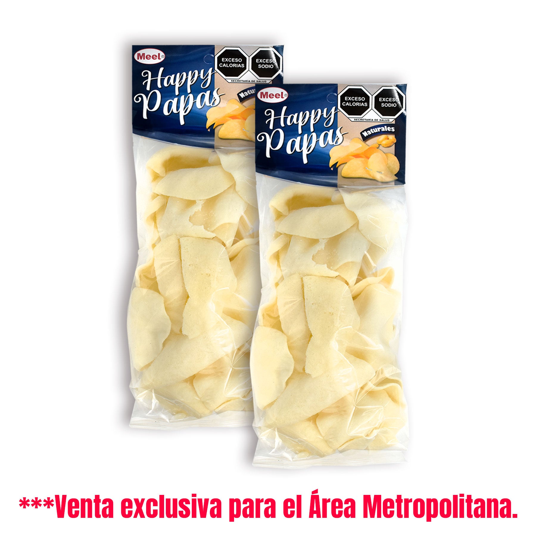 Golazo Pack de Hojas de Papa Deshidratada Sabores Varios Meel Happy 40 g