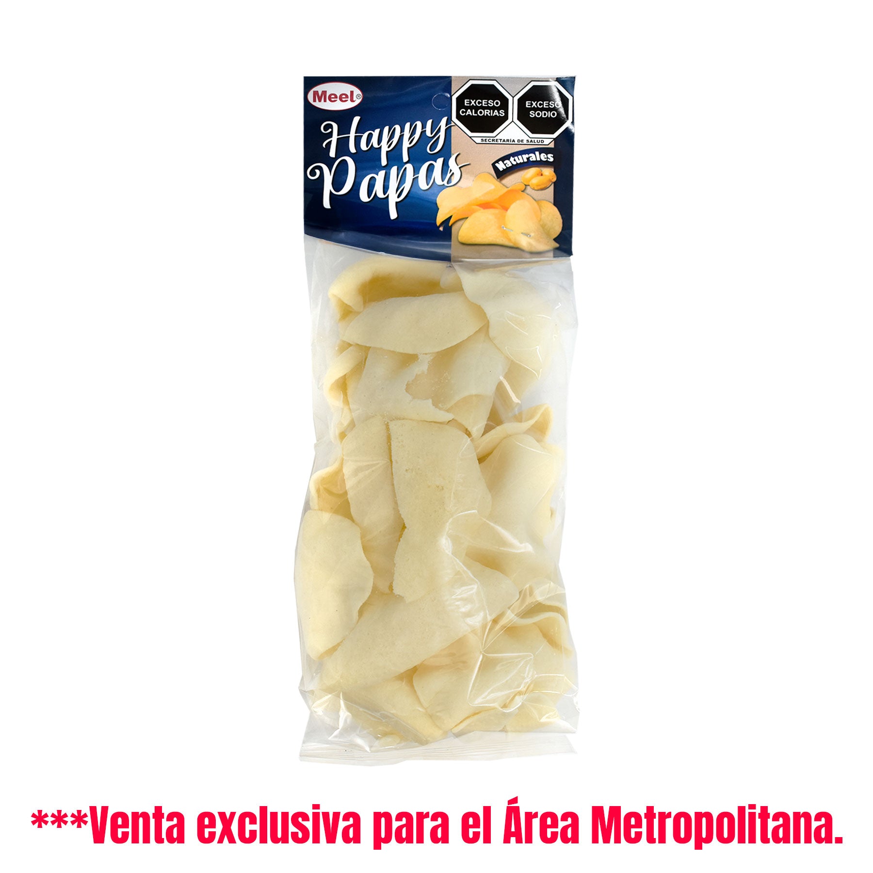 Hojas de Papa Deshidratada Sabor Natural Meel Happy 40 g