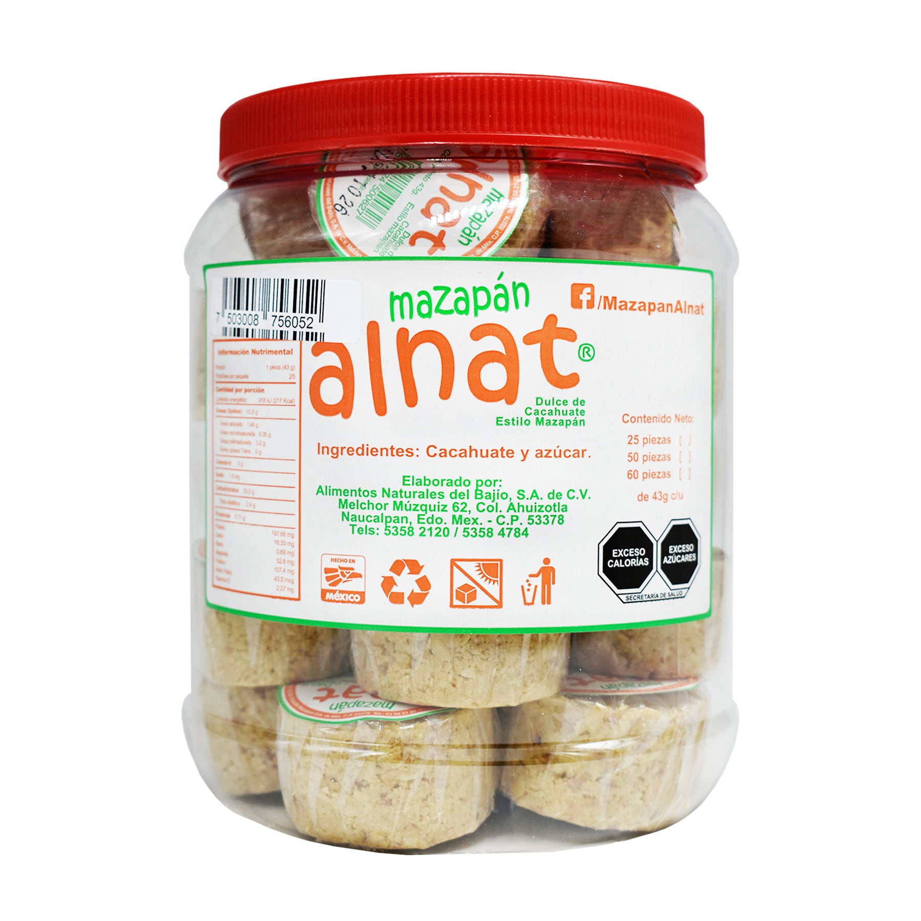 Mazapán Alnat Frasco con 25 pza