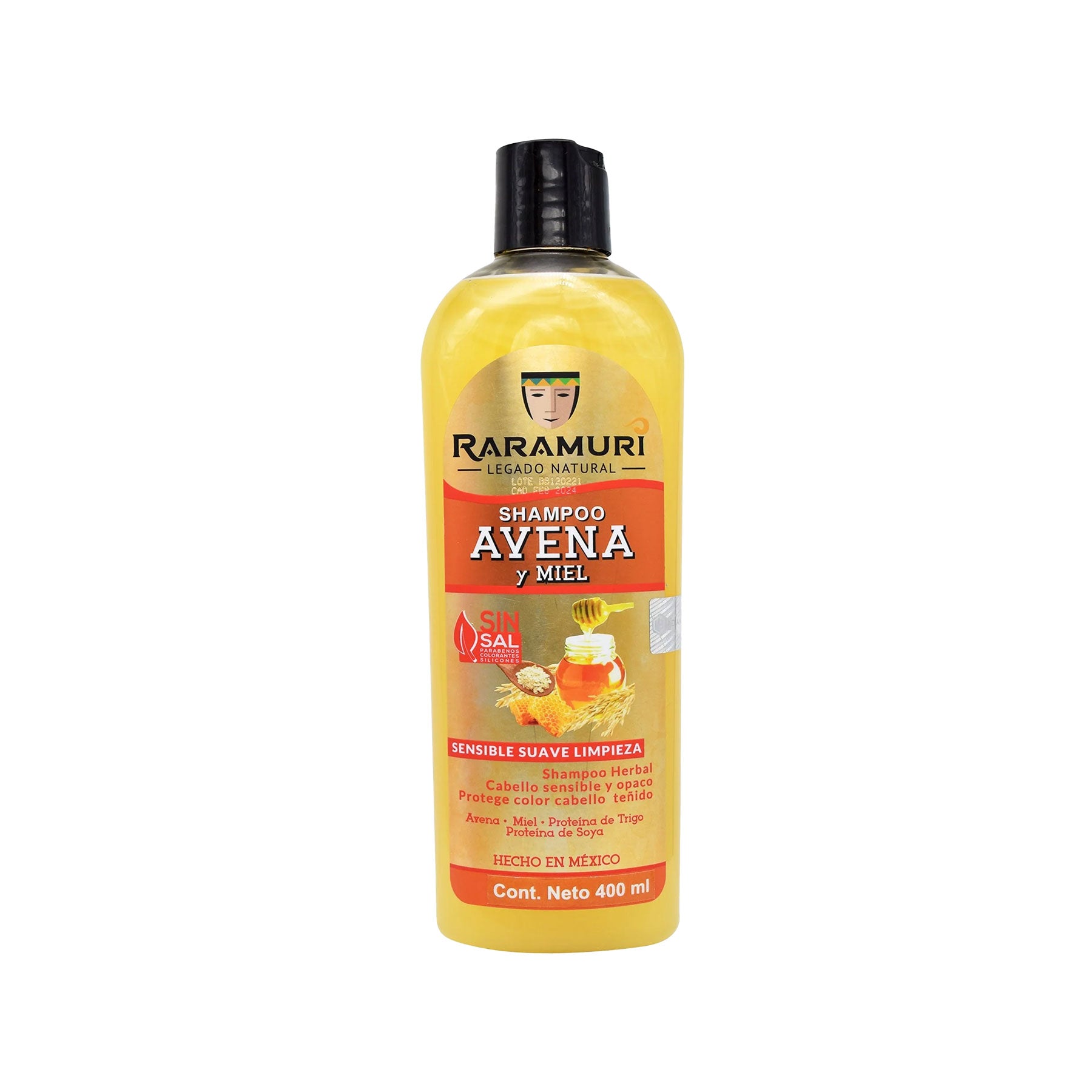 Shampo de avena y miel Raramuri 400 ml