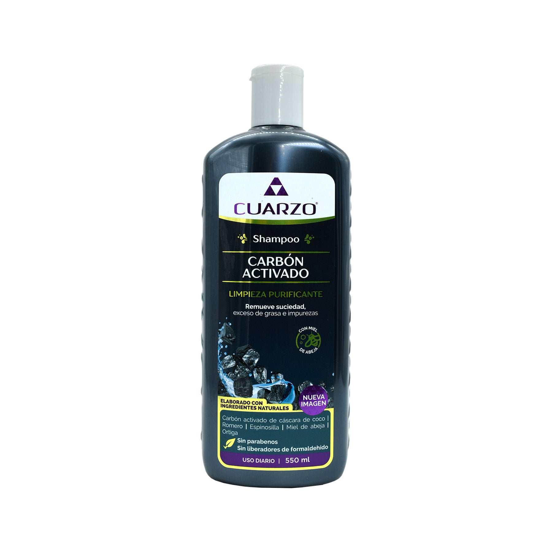 Shampoo Carbón Activado Cuarzo 550 ml