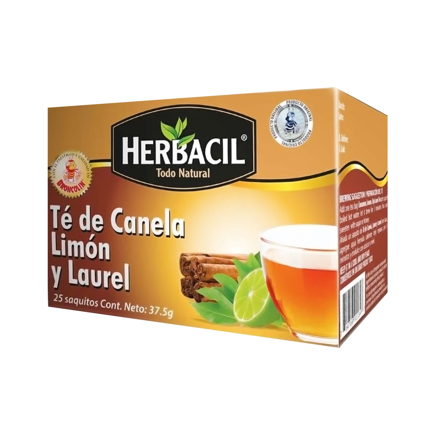 Té canela limón y laurel Herbacil 25 sobres