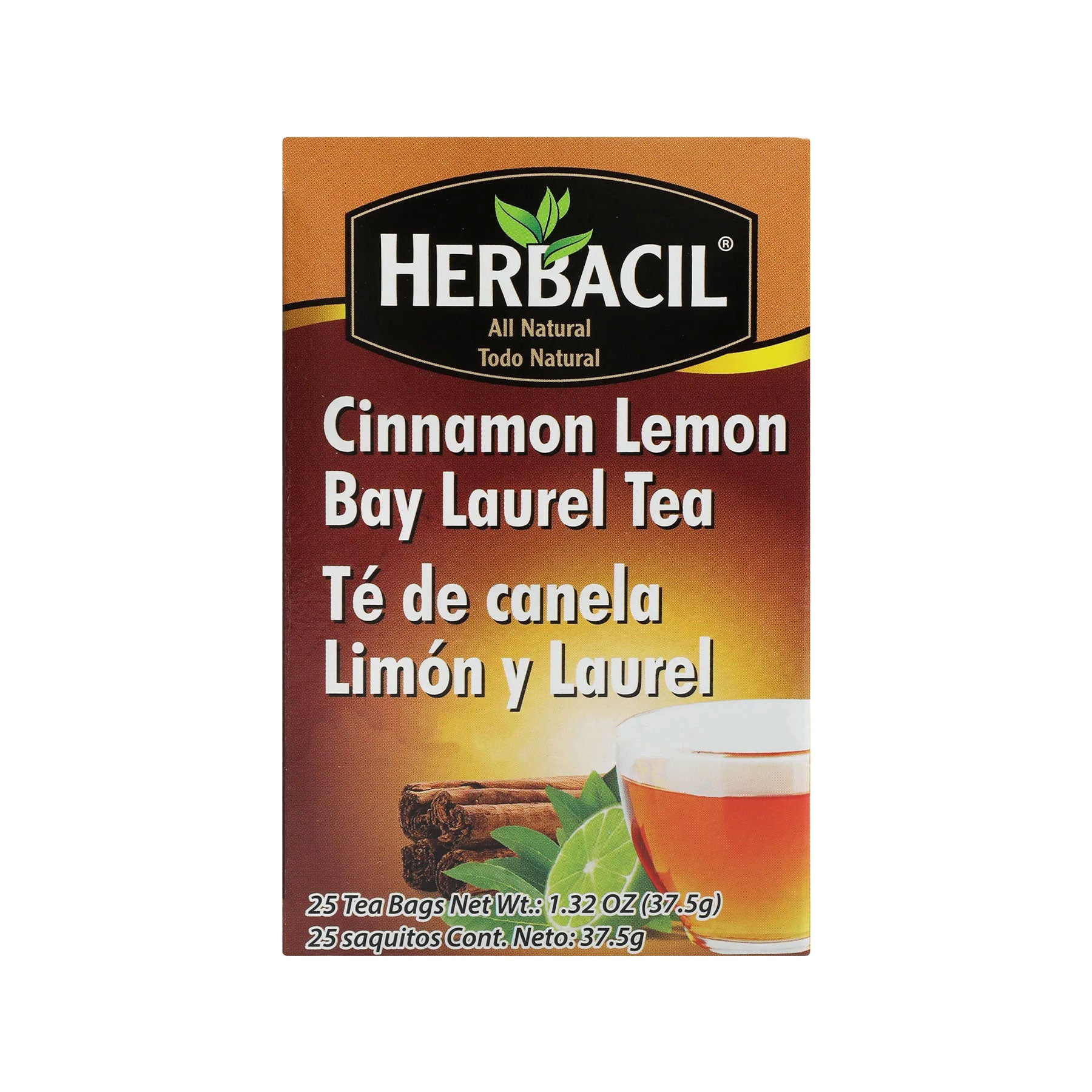 Té canela limón y laurel Herbacil 25 sobres