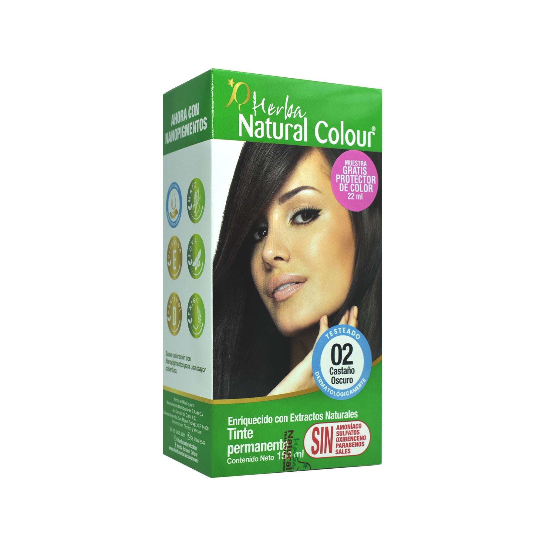 Tinte Castaño Oscuro 02 Herba Natural Colour 150 ml.