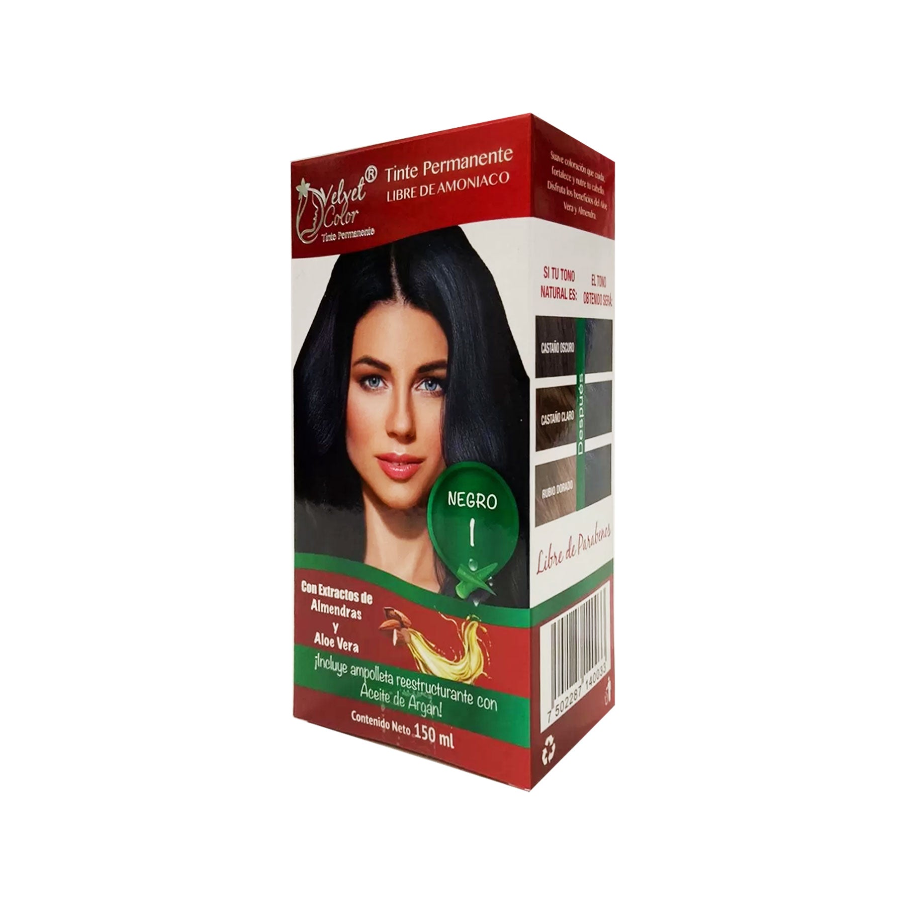 Tinte Permanente Negro 1 Velvet 150 ml