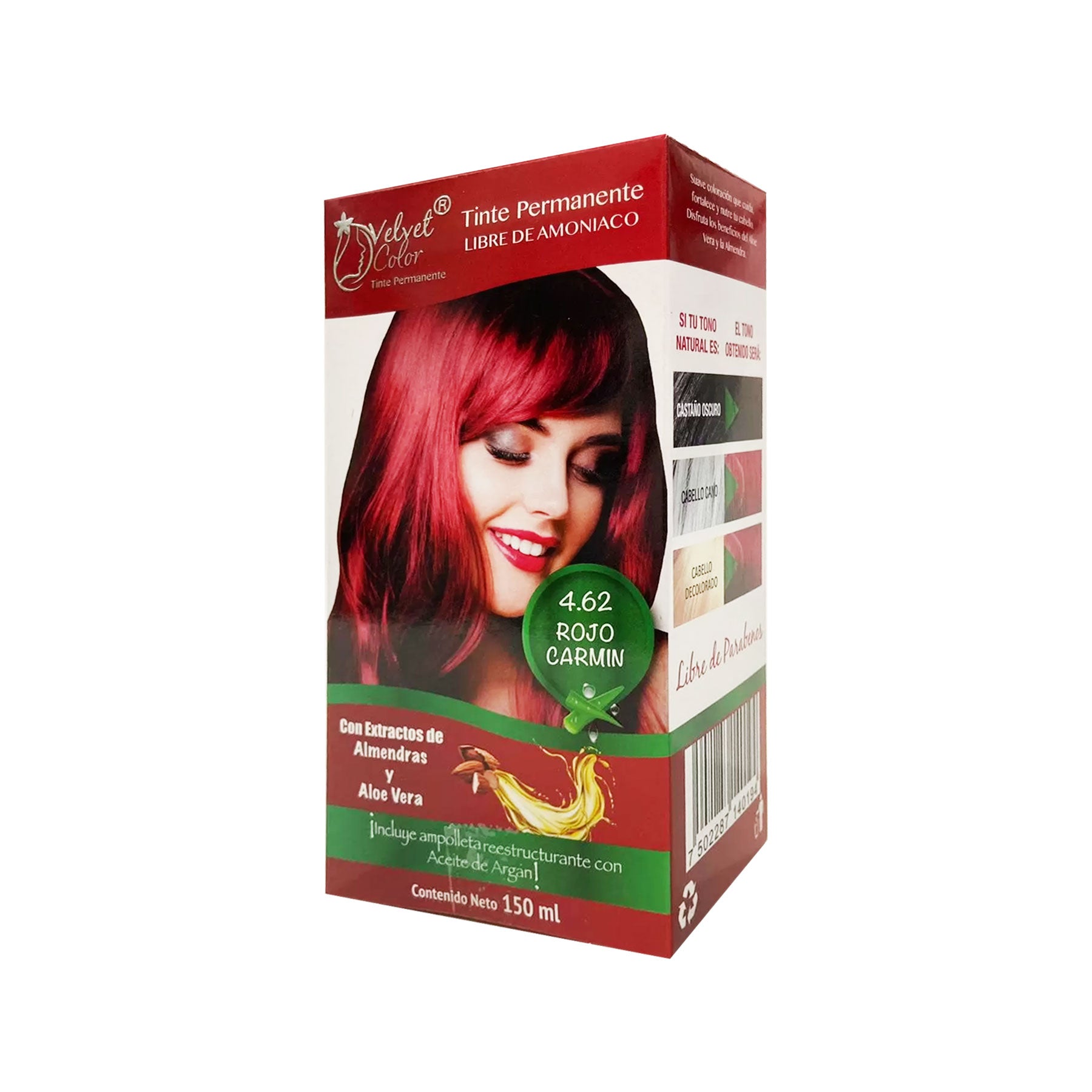 Tinte Permanente Rojo Carmín 4.62 Velvet 150 ml