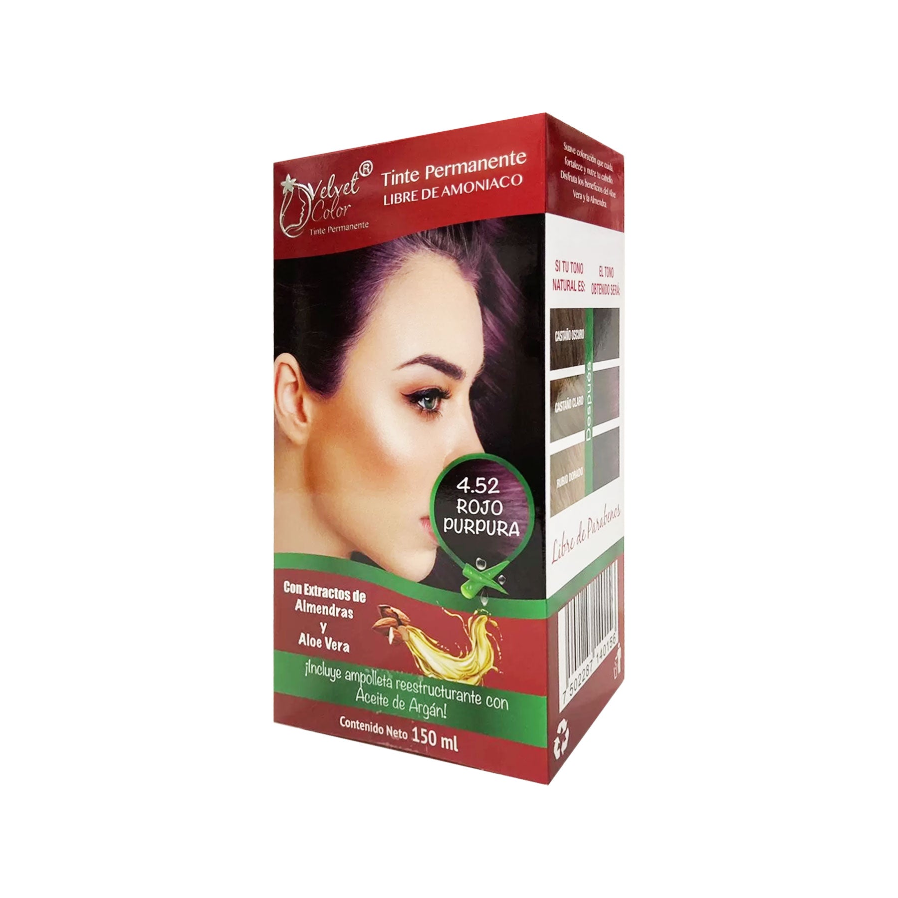 Tinte Permanente Rojo Purpura 4.52 Velvet 150 ml