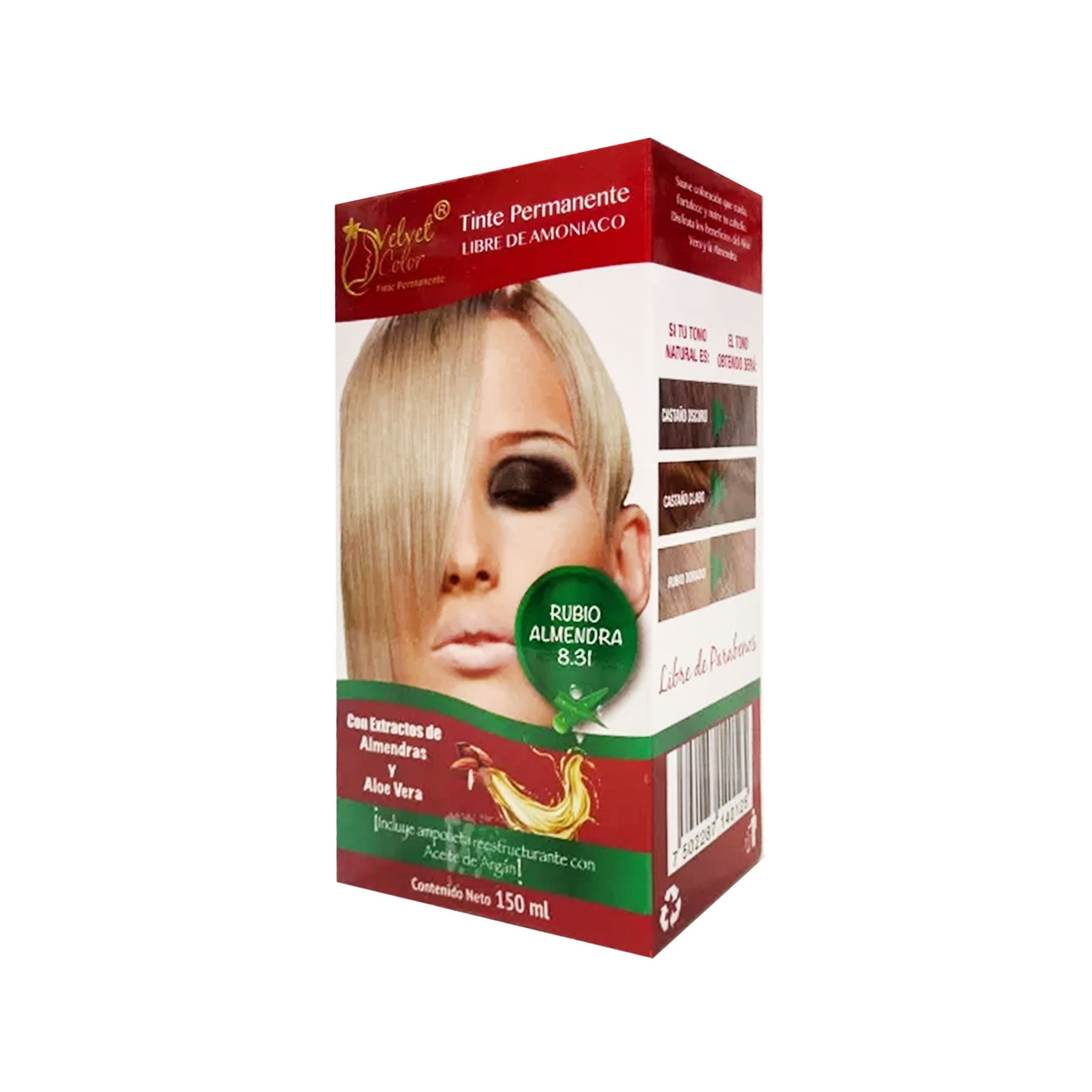 Tinte Permanente Rubio Almendra 8.31 Velvet 150 ml