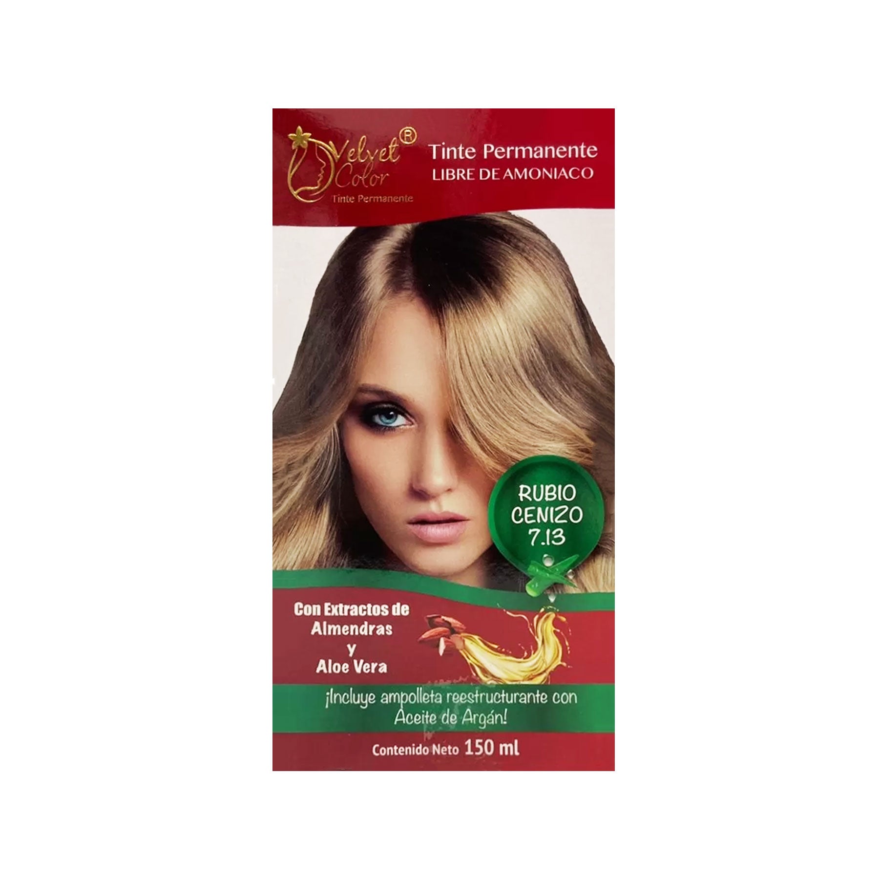 Tinte Permanente Rubio Cenizo 7.13 Velvet 150 ml