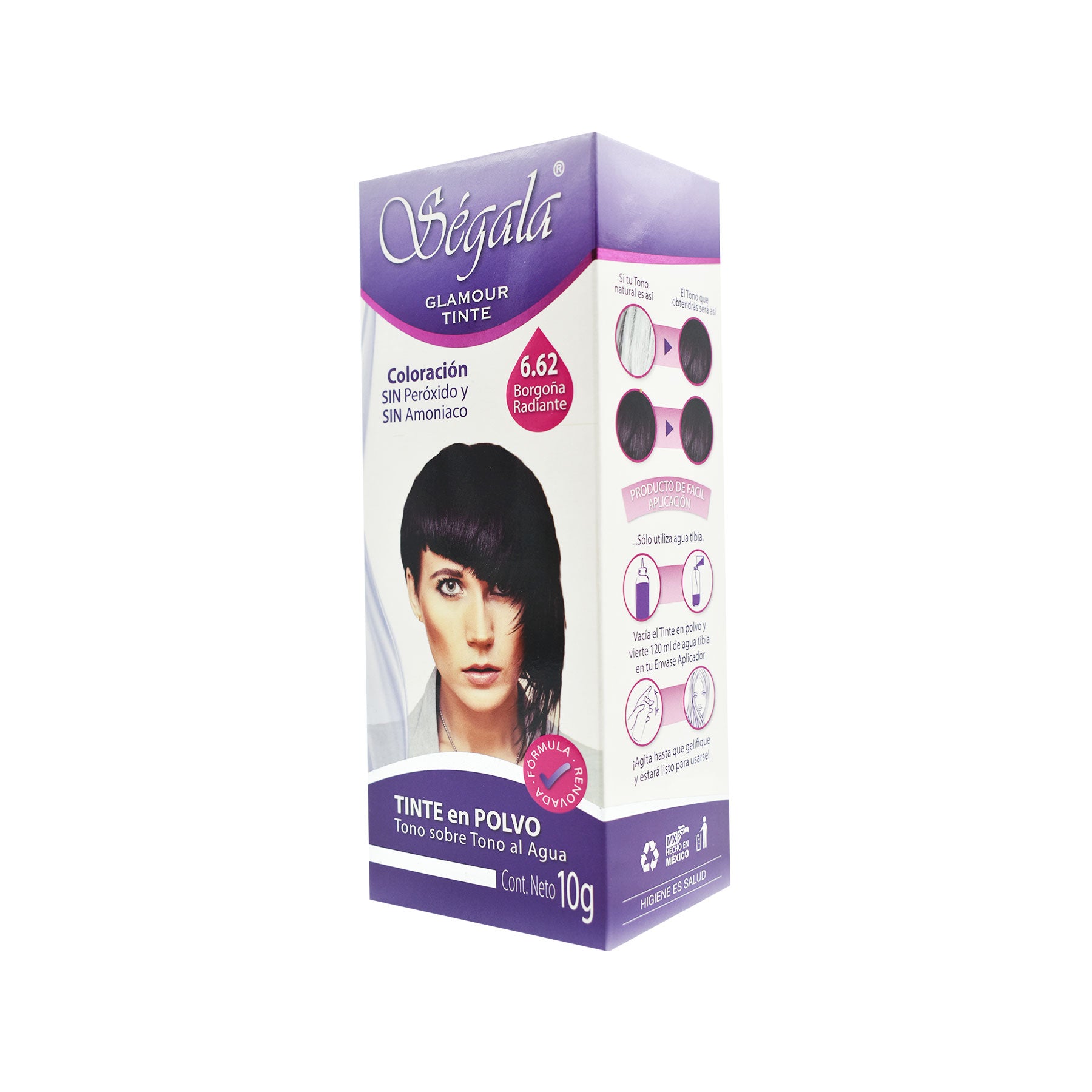 Tinte en polvo Borgoña Radiante 6.62 Ségala 10 gr