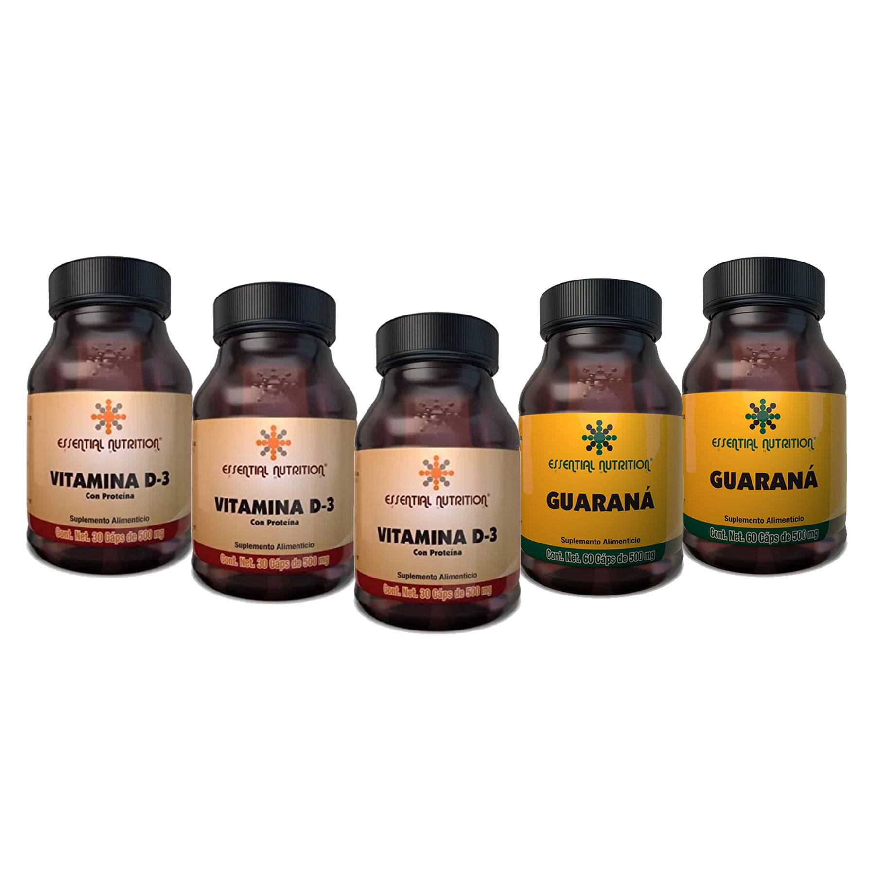 Vitamina D-3 + Guaraná Bonus Essential Nutrition 5 pz