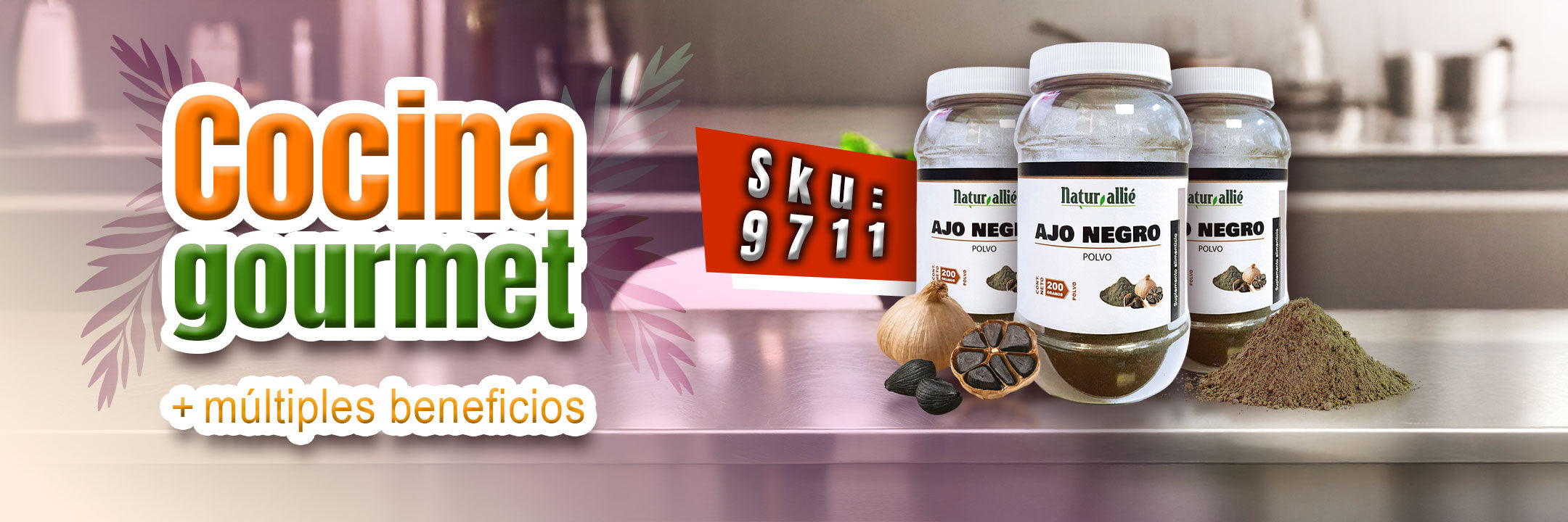 Ajo negro en polvo: sabor gourmet y nutrición inteligente.