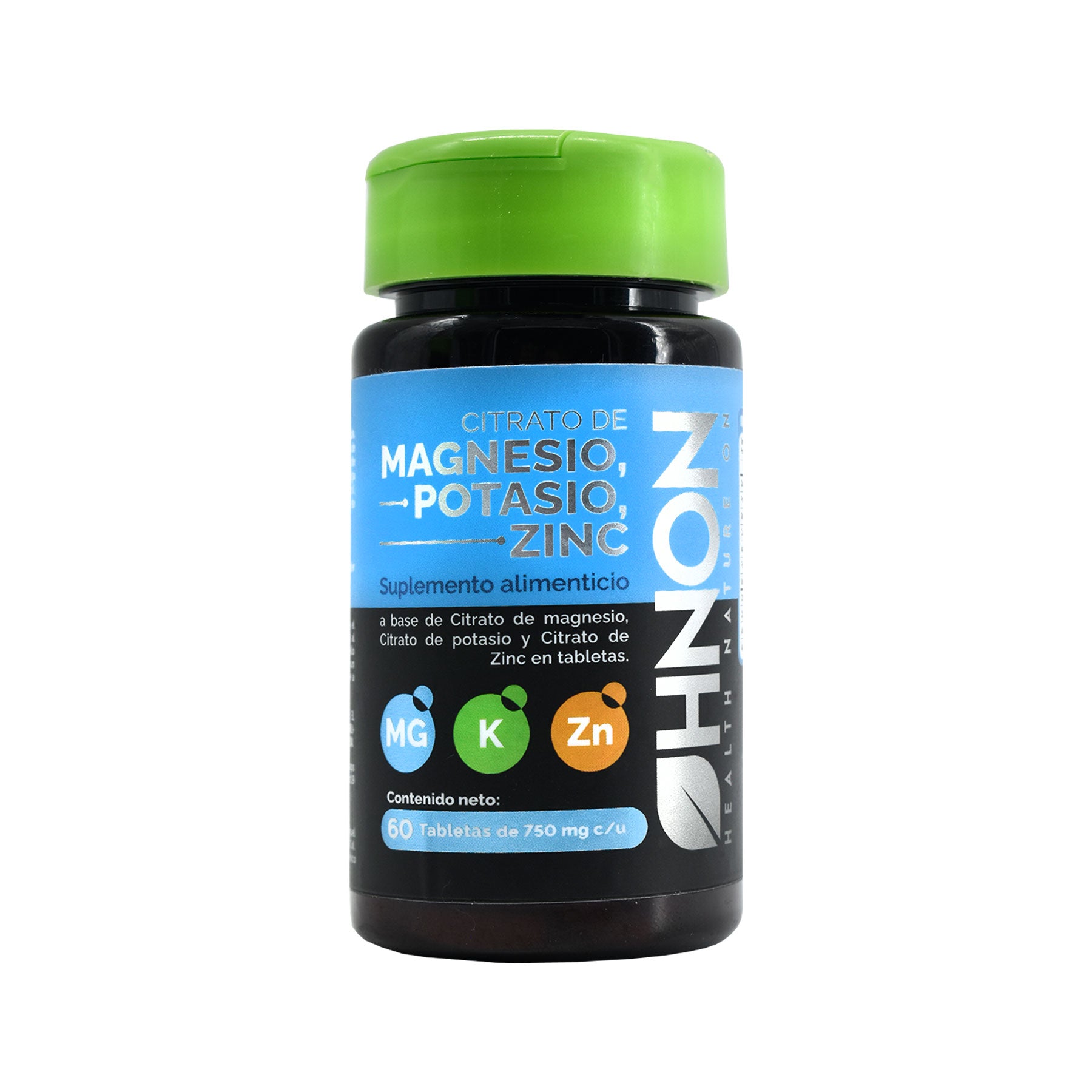Citrato de Magnesio con Potasio y Zinc HNON 60 tabs