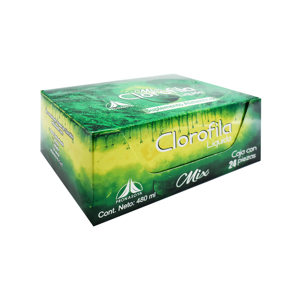 Clorofila Mix PRONASOYA Paquete de 24 pza de 20 ml c/u (Shot)