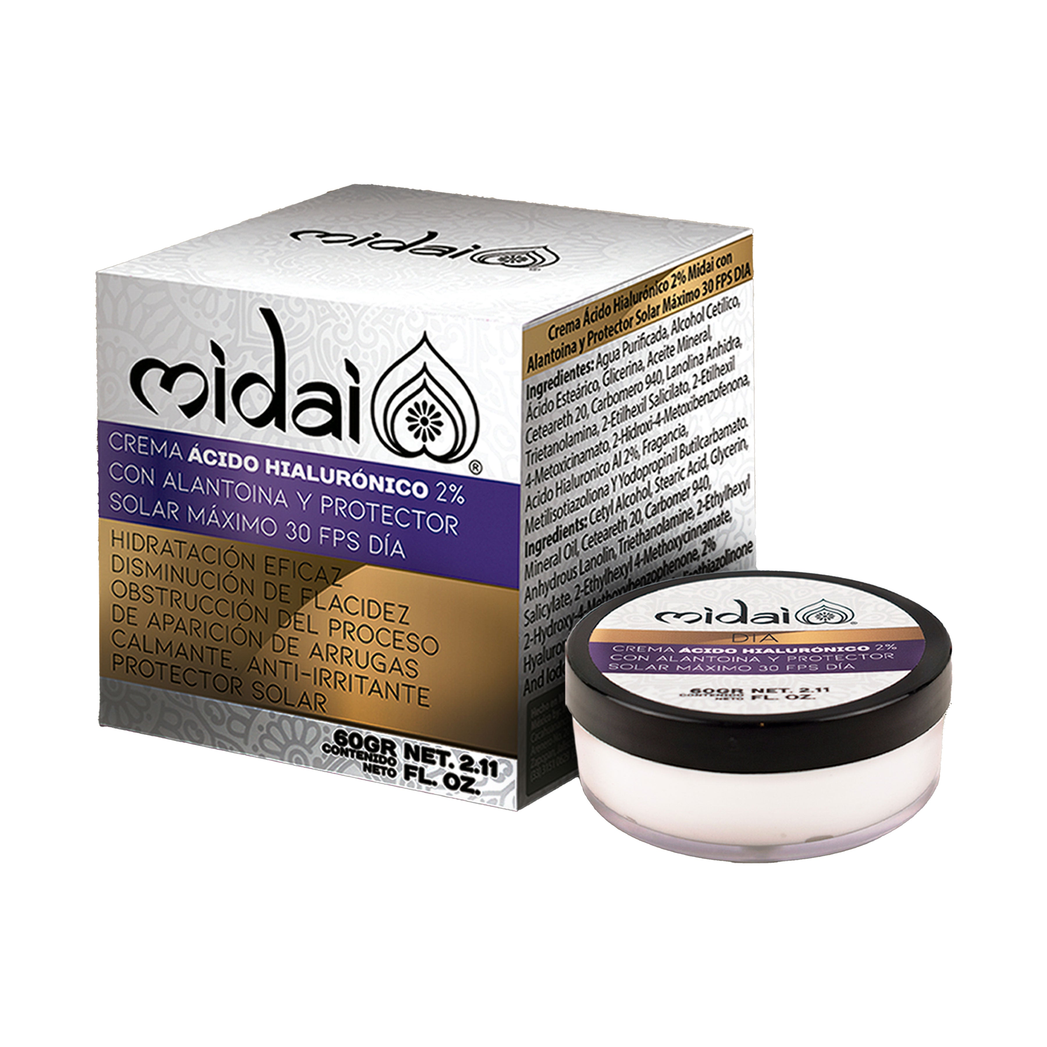 Crema de Ácido Hialurónico Día Midai 60 gr