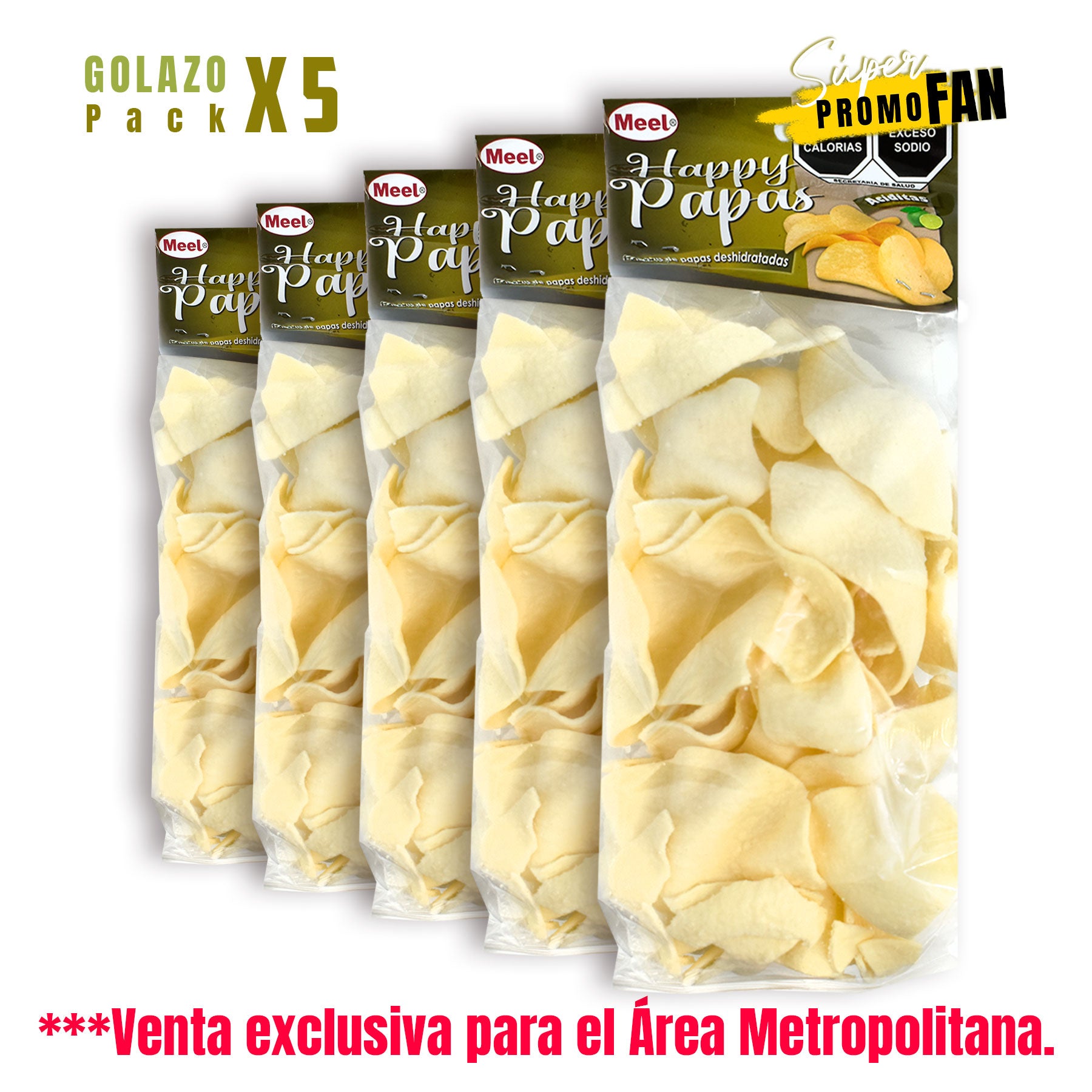 Hojas de Papa Deshidratada Sabor Aciditas Meel Happy 40 g
