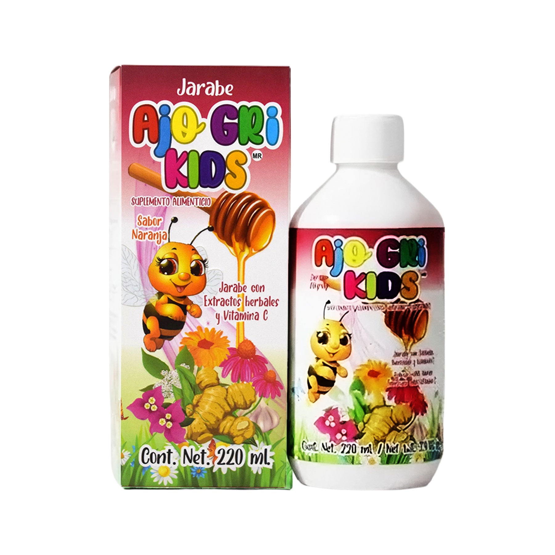 Jarabe Ajo Gri Kids Pretty Bee 220 ml