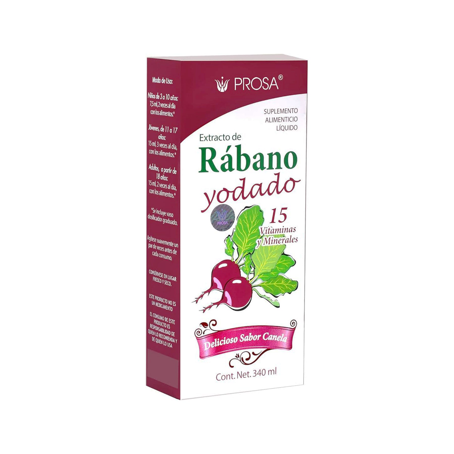 Jarabe de Rábano Prosa 340 ml