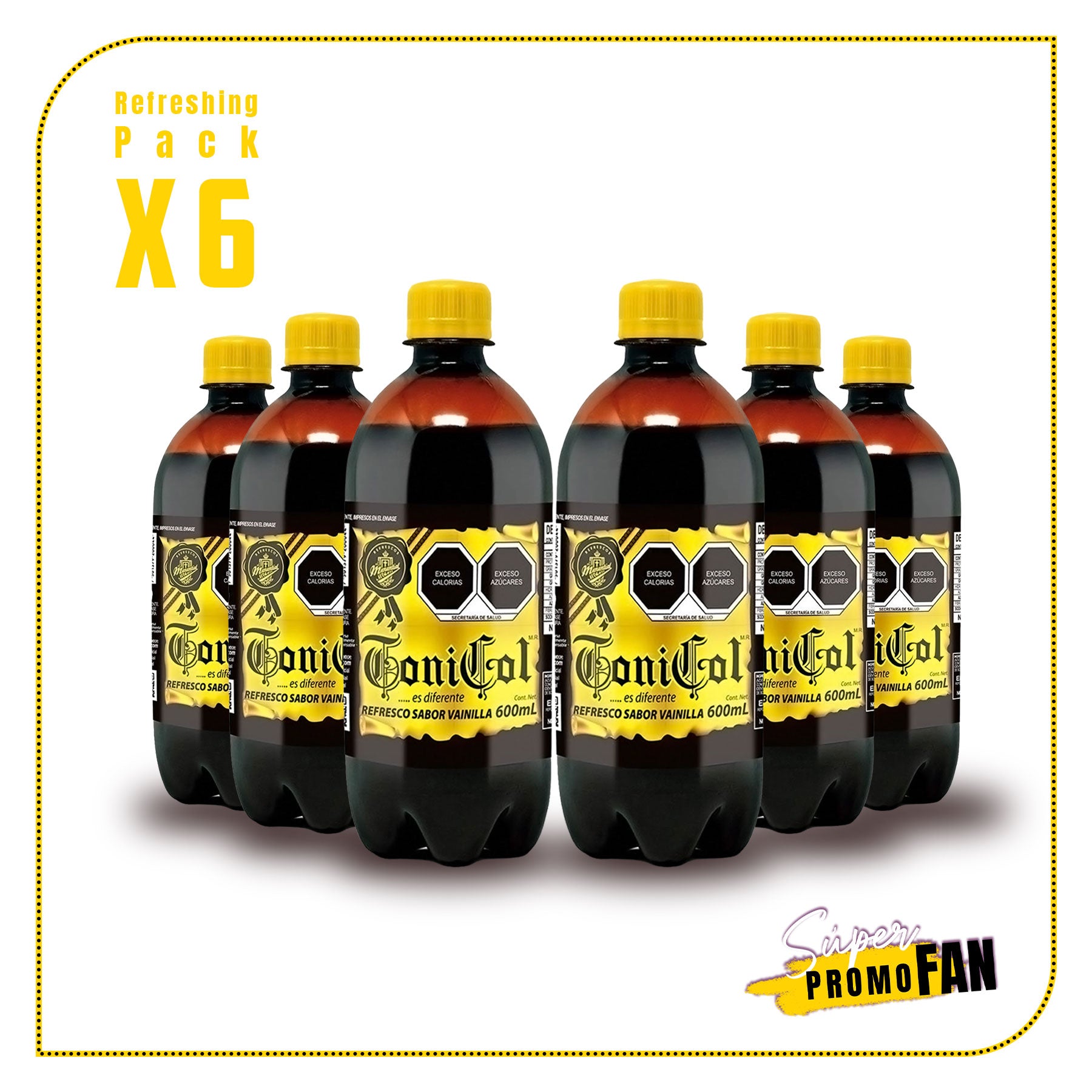 Refreshing Pack Refresco Tonicol Sabor Vainilla 6 pza
