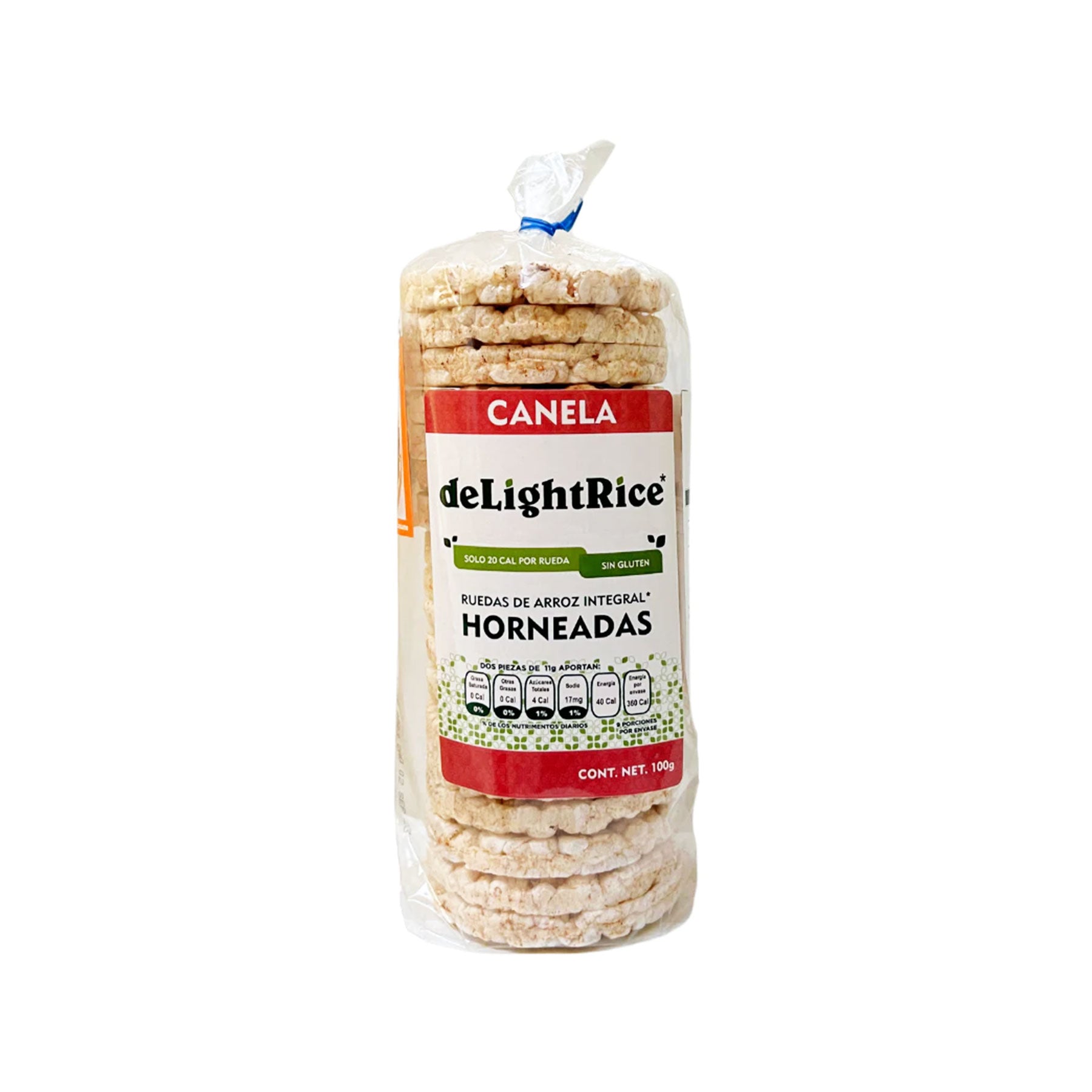 Ruedas de Arroz Integral sabor Canela deLightRice 100 gr