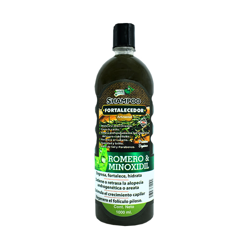Shampoo Romero+Minoxidil de Caballo Vive+Natural 1000 ml