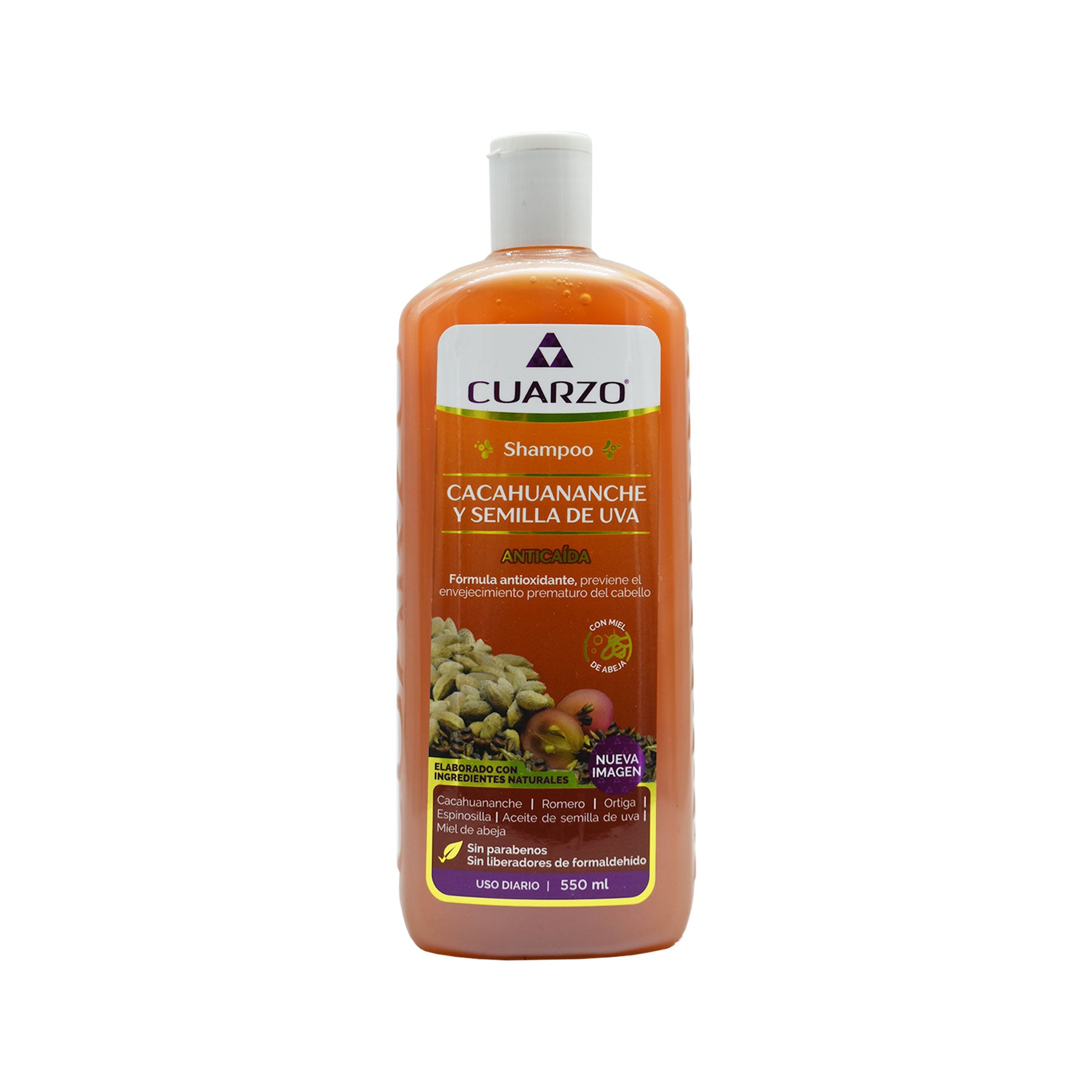 Shampoo Cacahuananche con Uva Cuarzo 550 ml