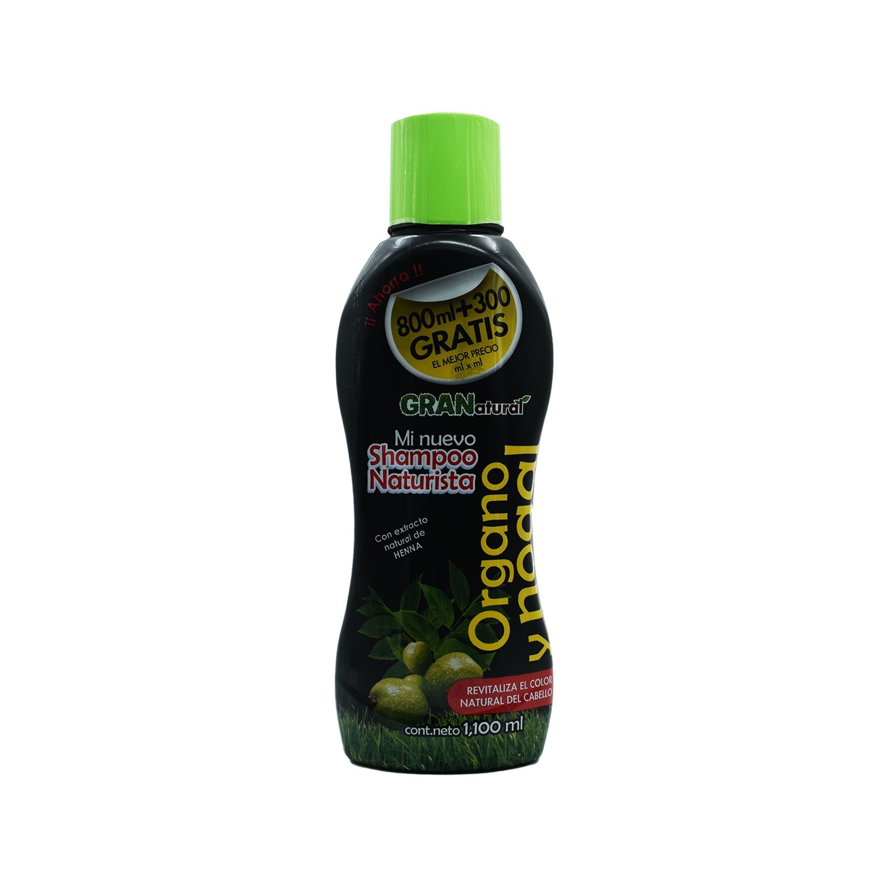 Shampoo GRANatural Órgano Nogal Henna Núcleo Natural 1.1 L