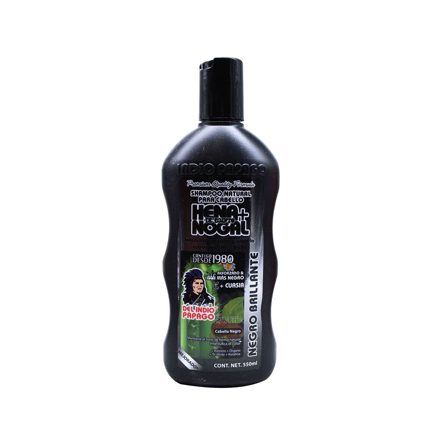 Shampoo Hena + Nogal Indio Papago 550 ml