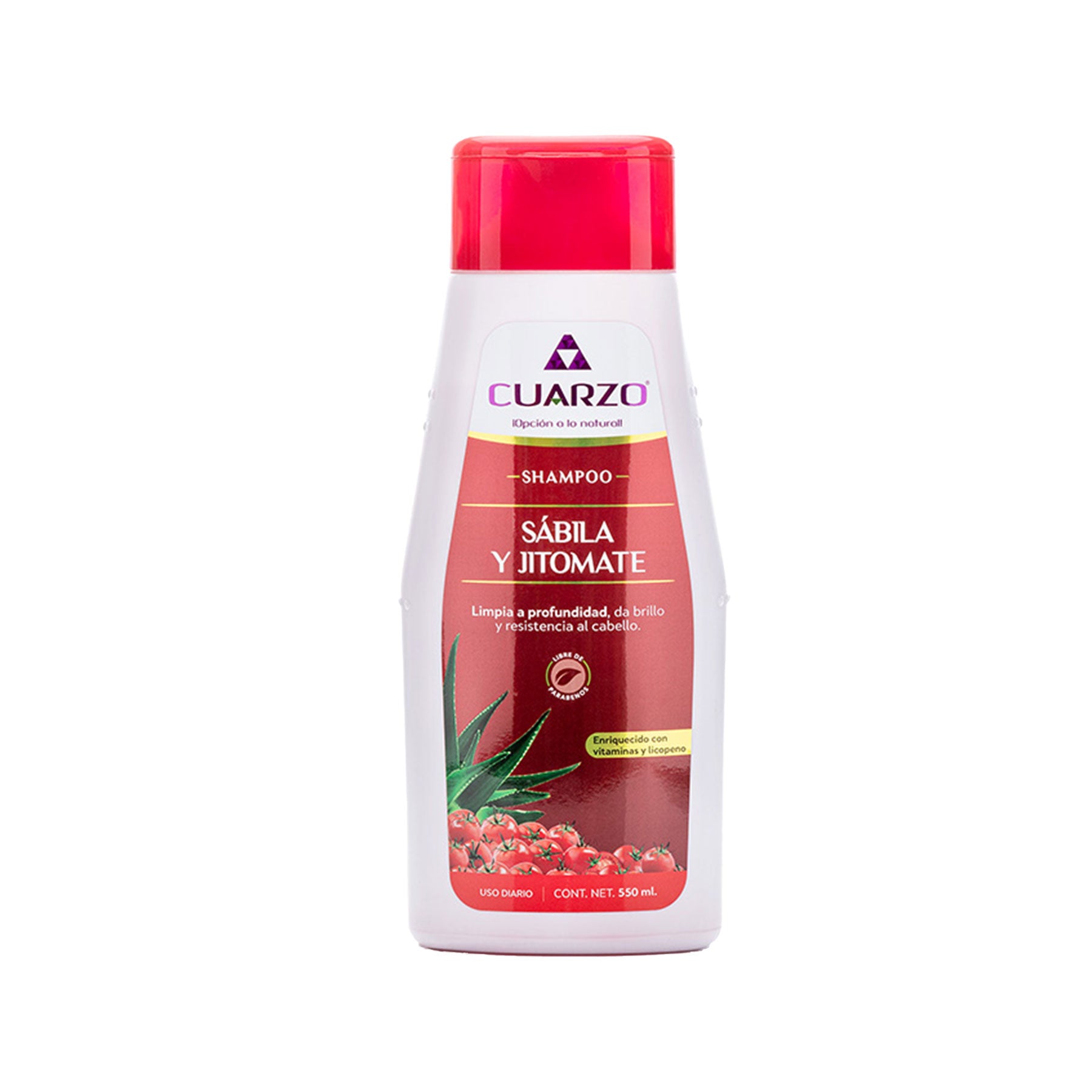 Shampoo Jitomate y Sábila Cuarzo 550 ml