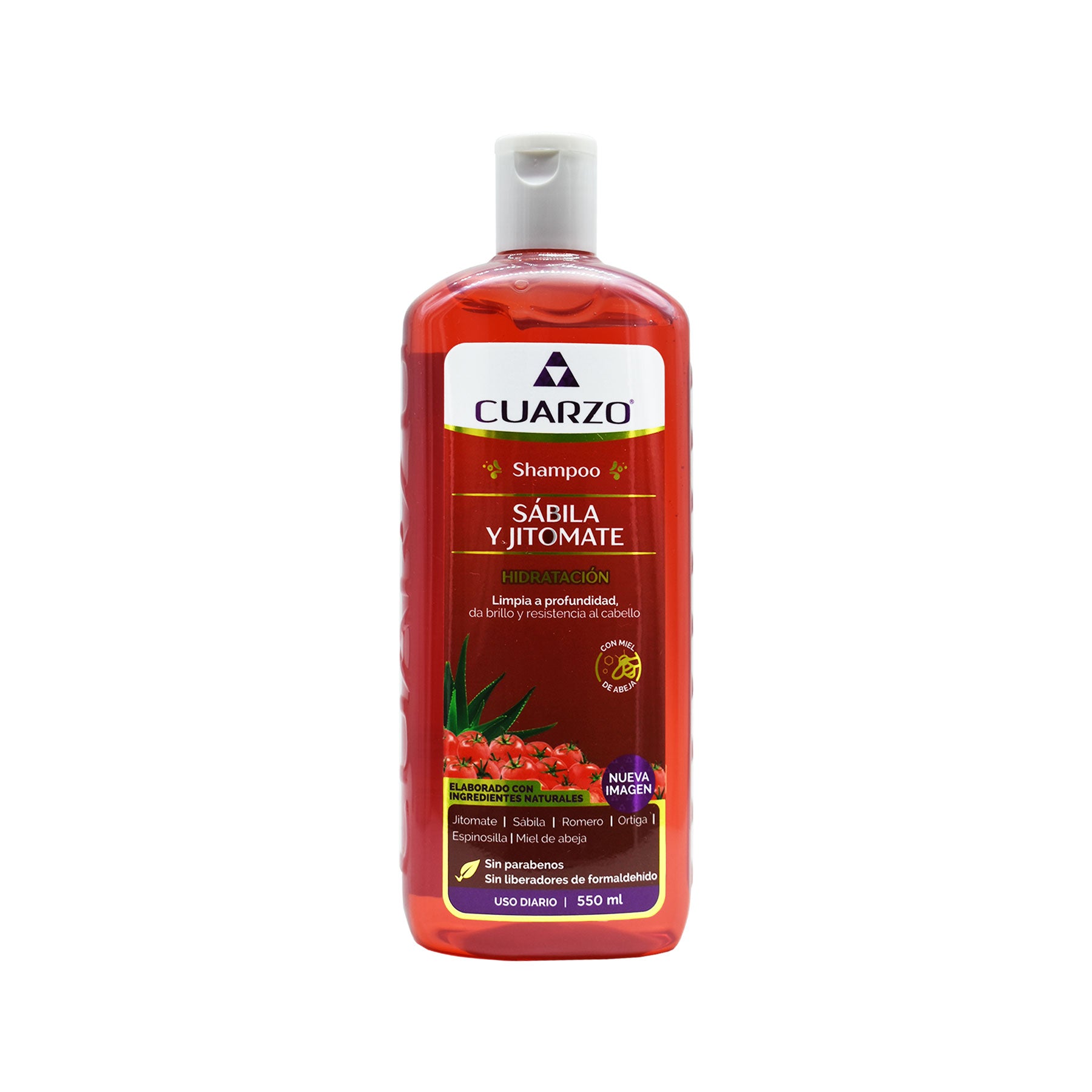 Shampoo Jitomate y Sábila Cuarzo 550 ml