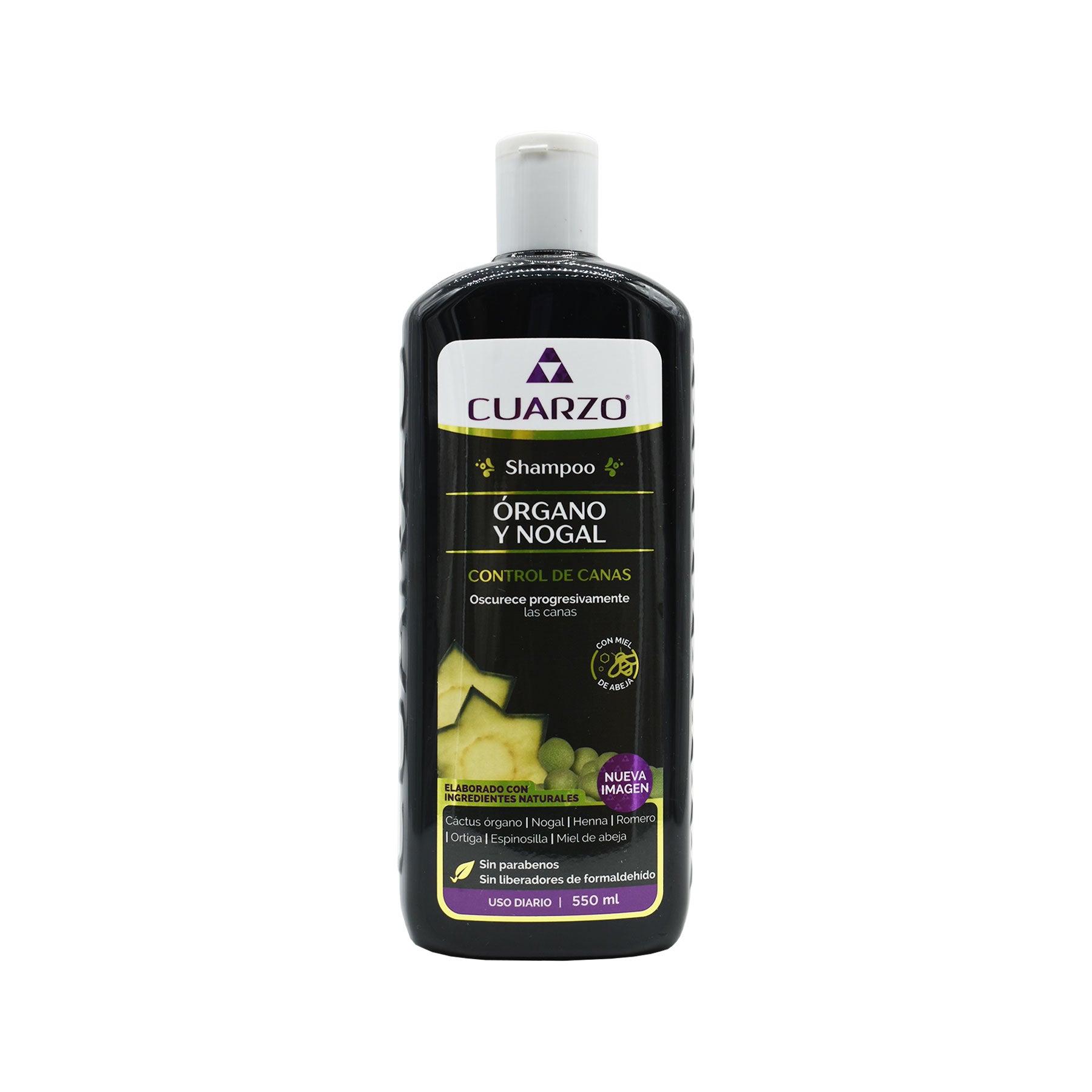 Shampoo órgano y Nogal  Cuarzo 550 ml