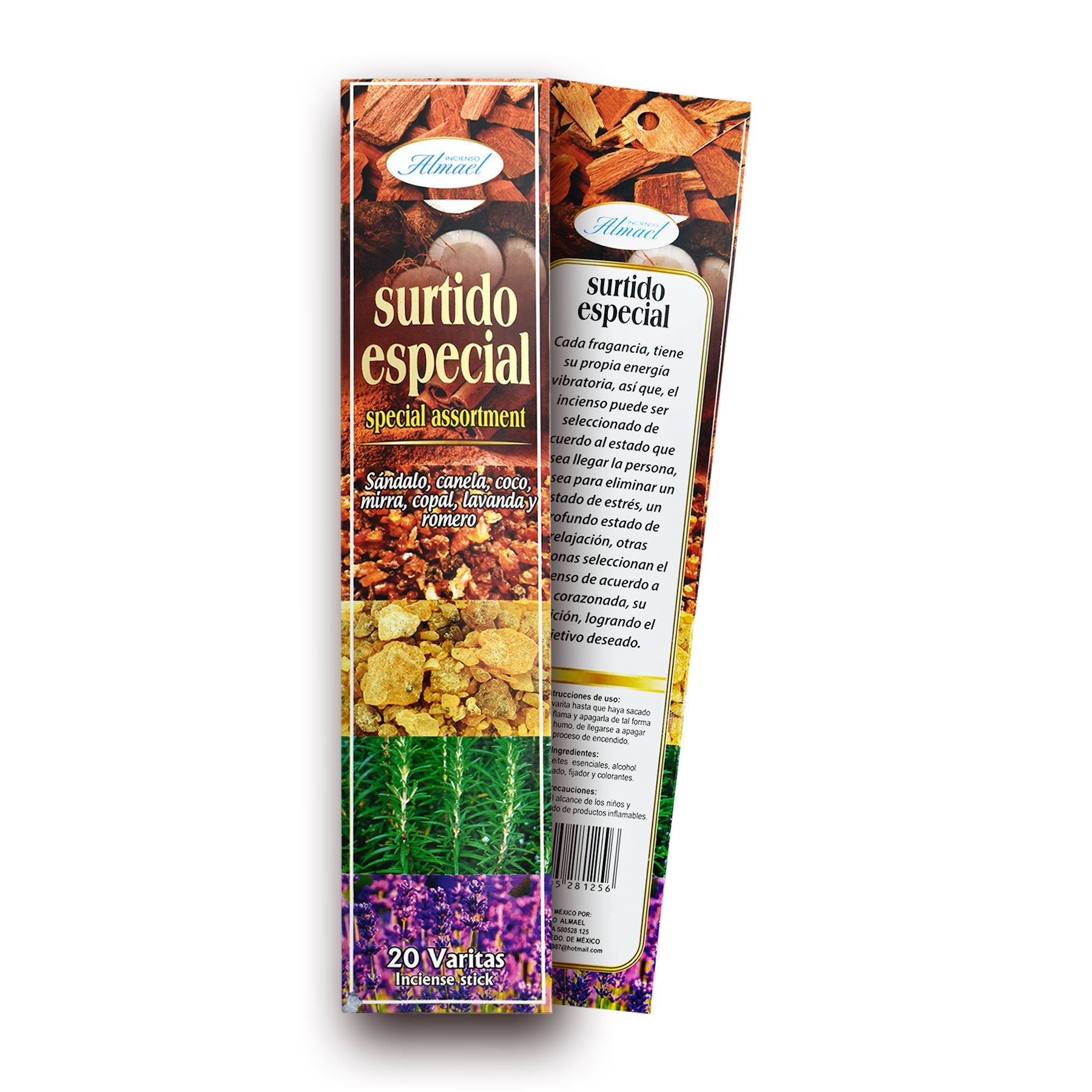 5 Pack Relax Combinado Incienso Almael 20 varitas c/u