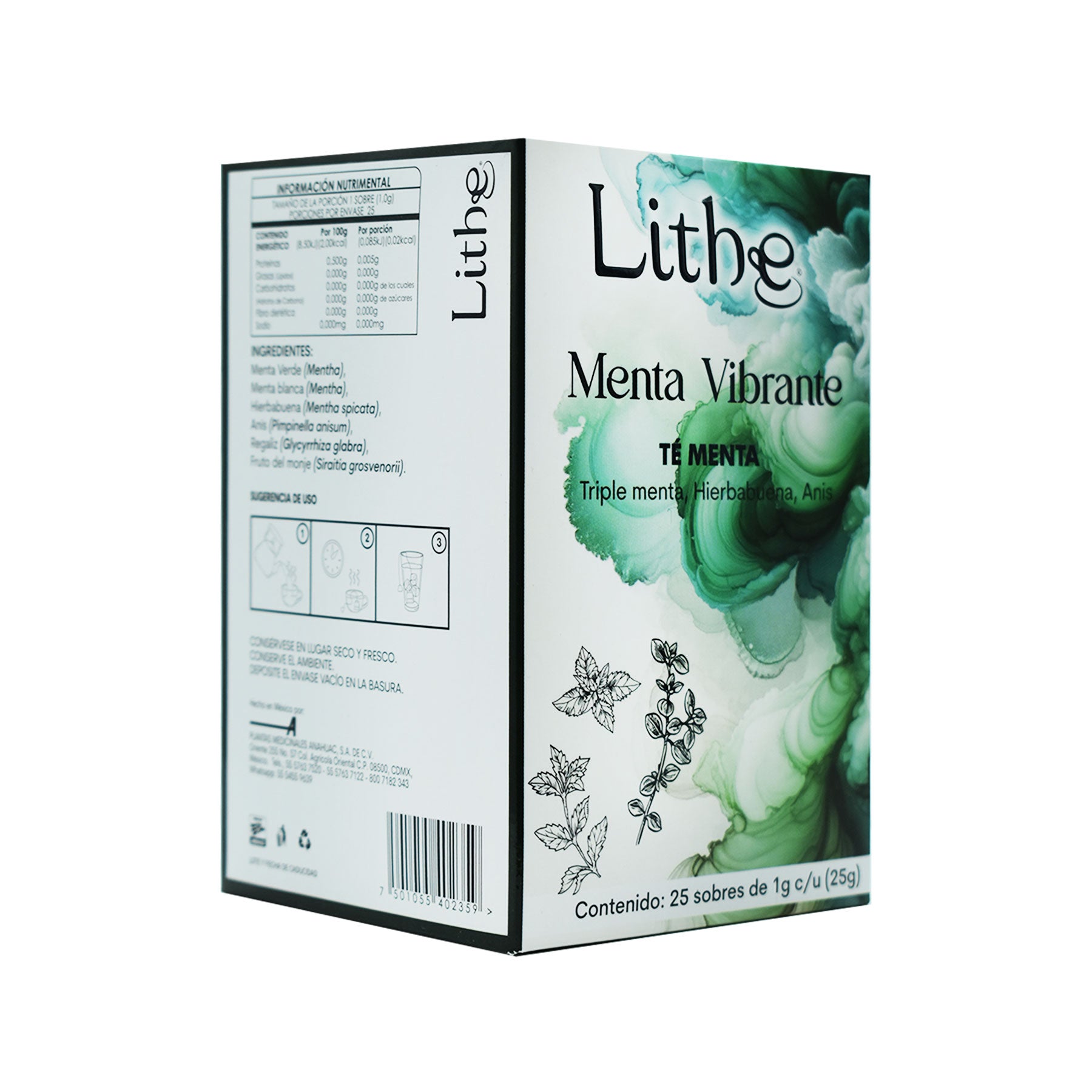 Té Menta Vibrante Lithe 25 sobres