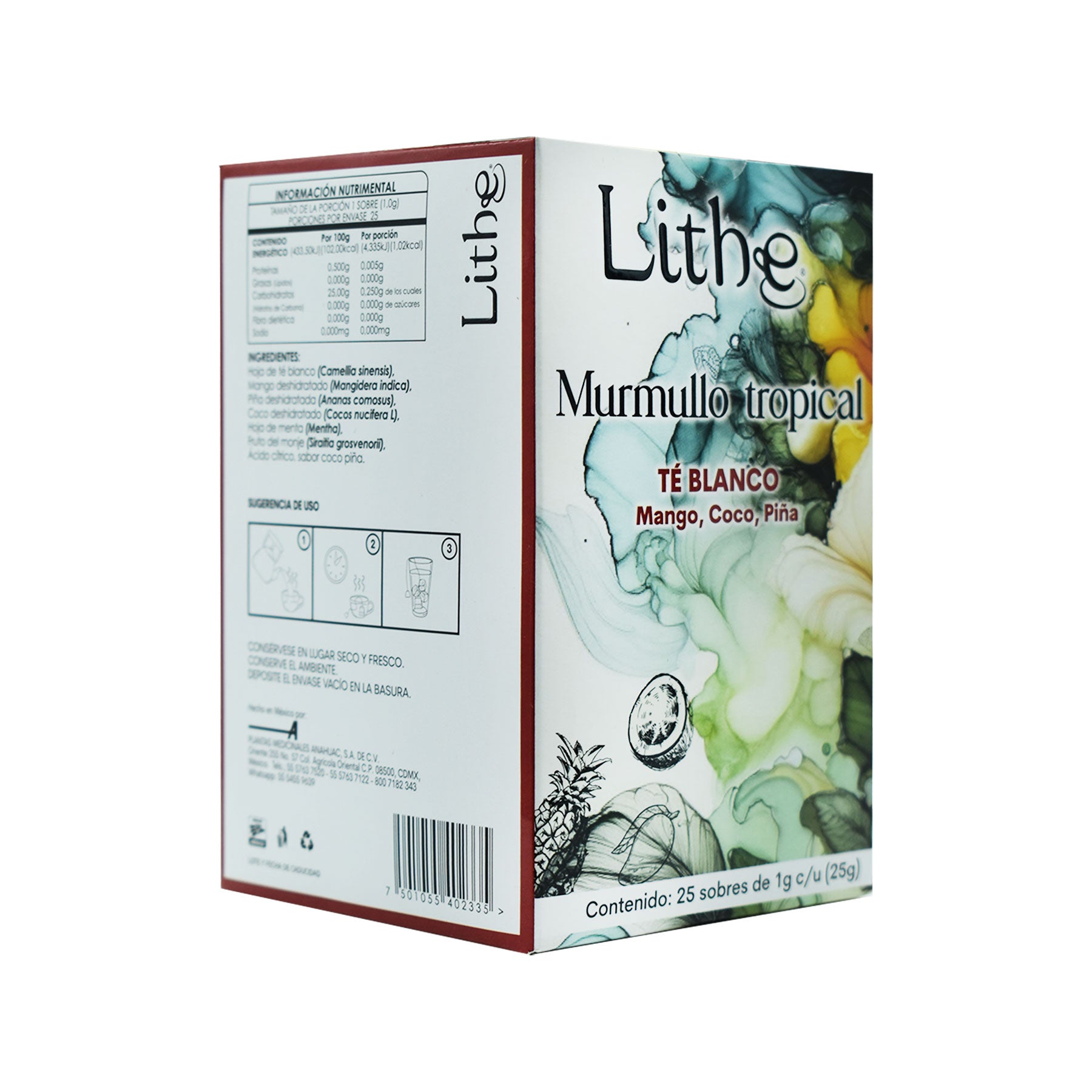 Té Murmullo Tropical Lithe 25 sobre