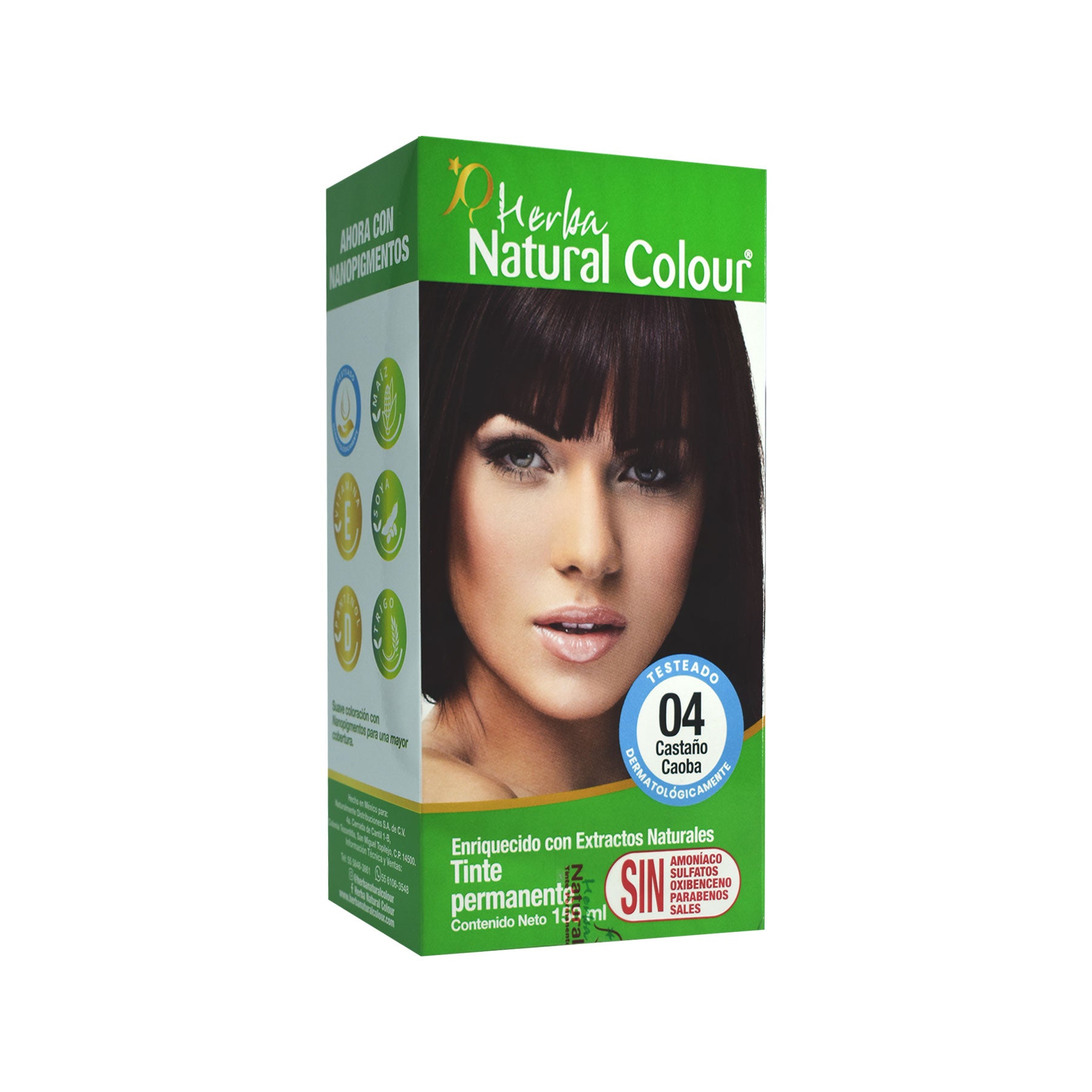 Tinte Castaño Caoba 04 Herba Natural Colour 150 ml.