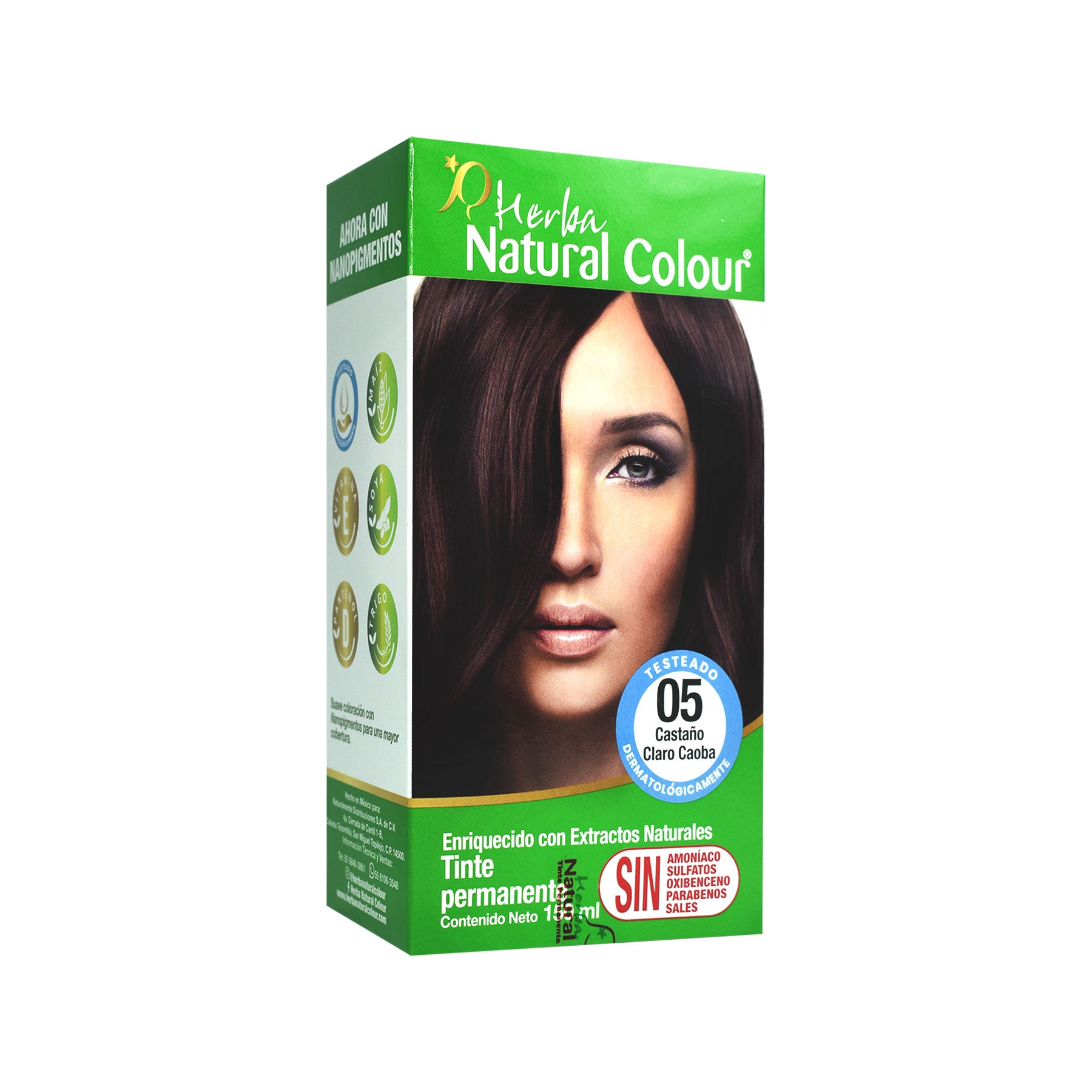 Tinte Castaño Claro Caoba 05 Herba Natural Colour 150 ml.