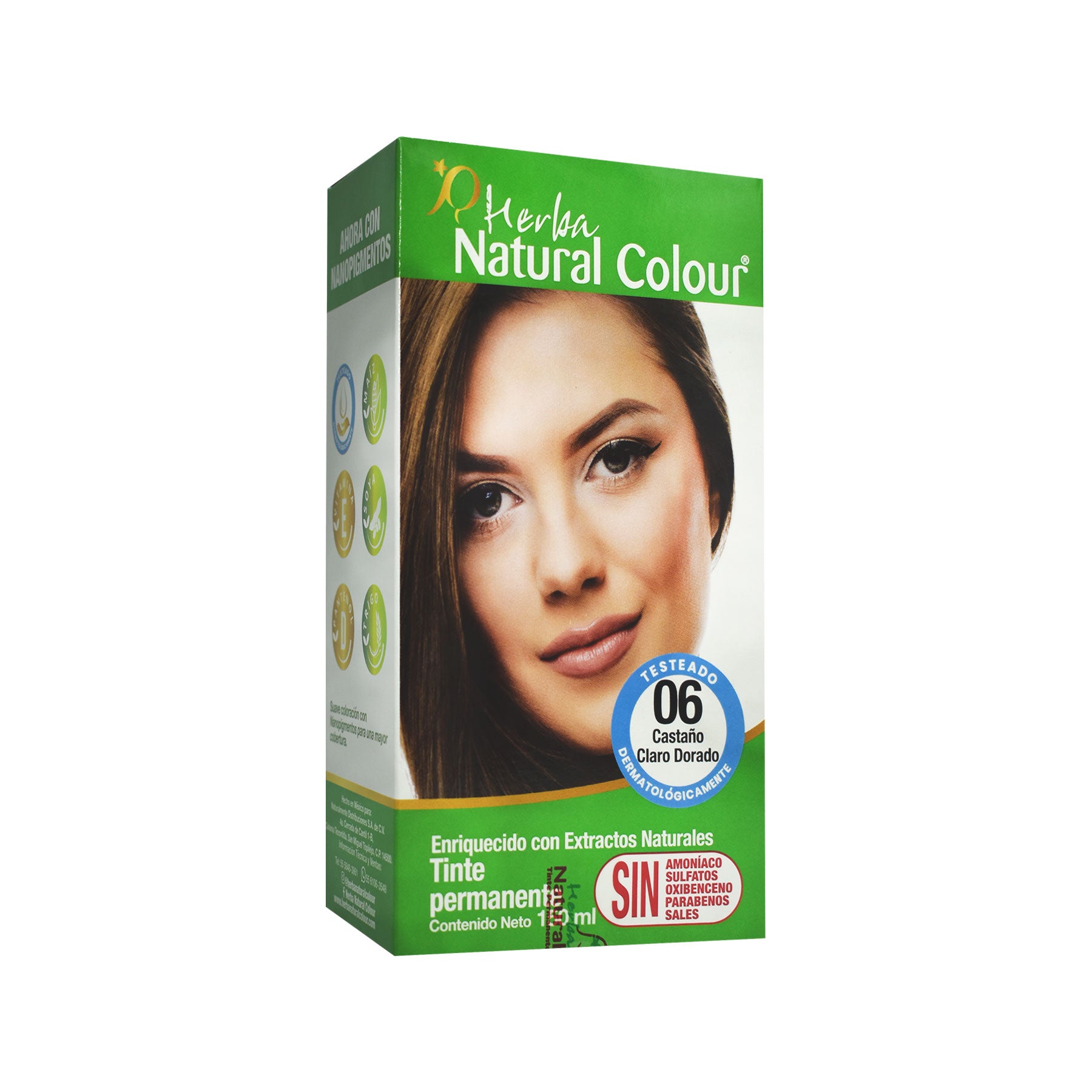 Tinte Castaño Claro Dorado 06 Herba Natural Colour 150 ml.