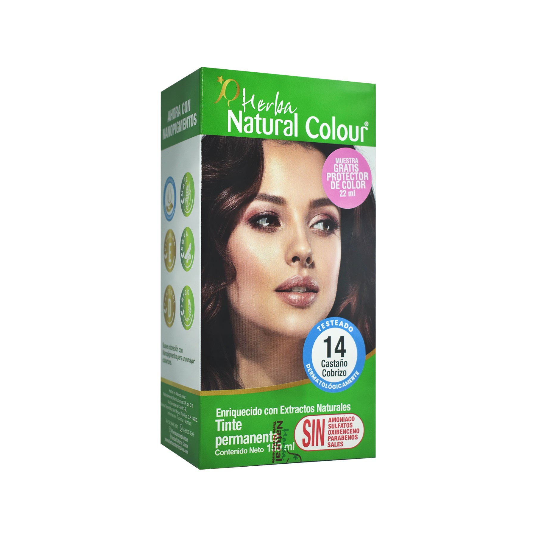 Tinte Castaño Cobrizo 14 Herba Natural Colour 150 ml.