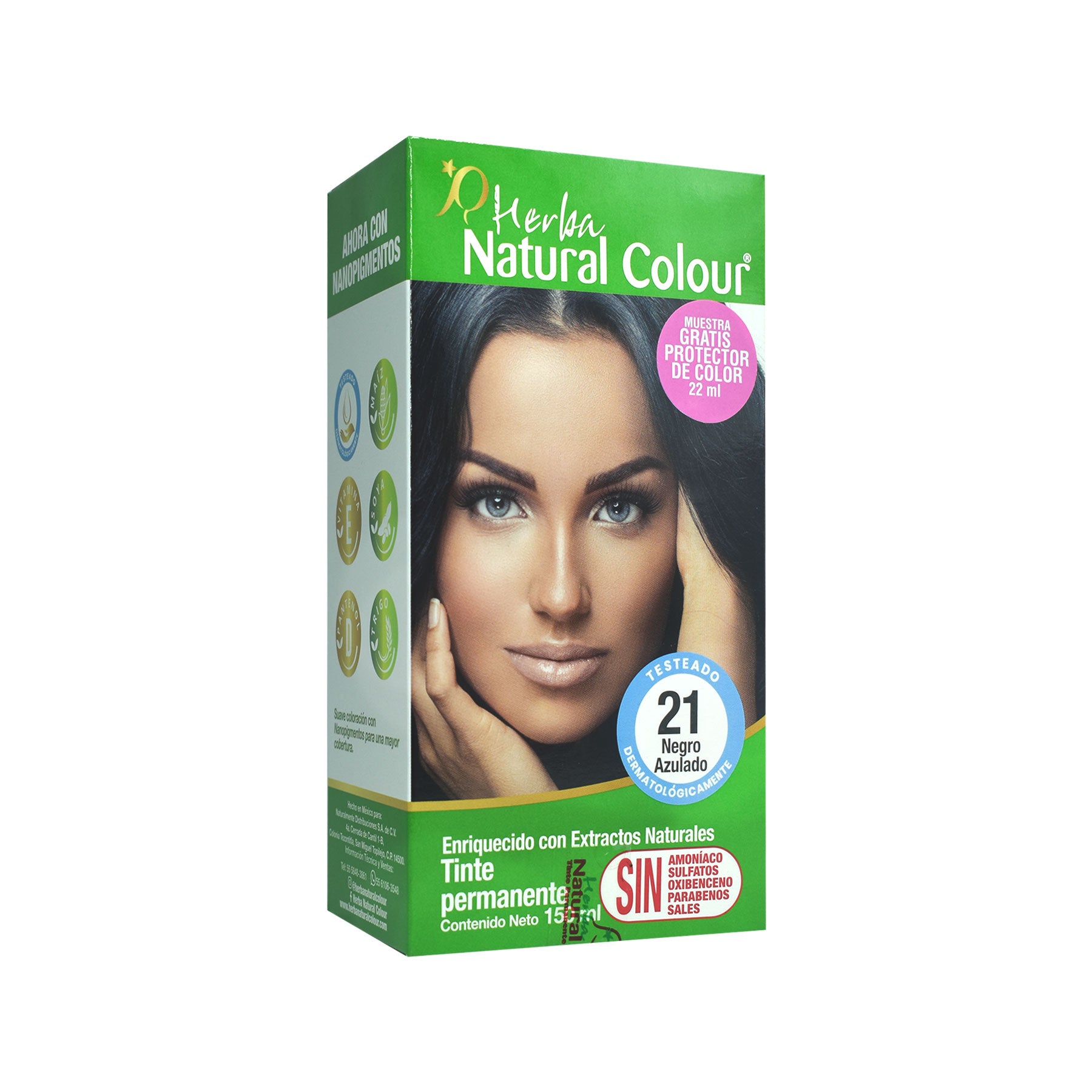 Tinte Negro Azulado 21 Herba Natural Colour 150 ml.