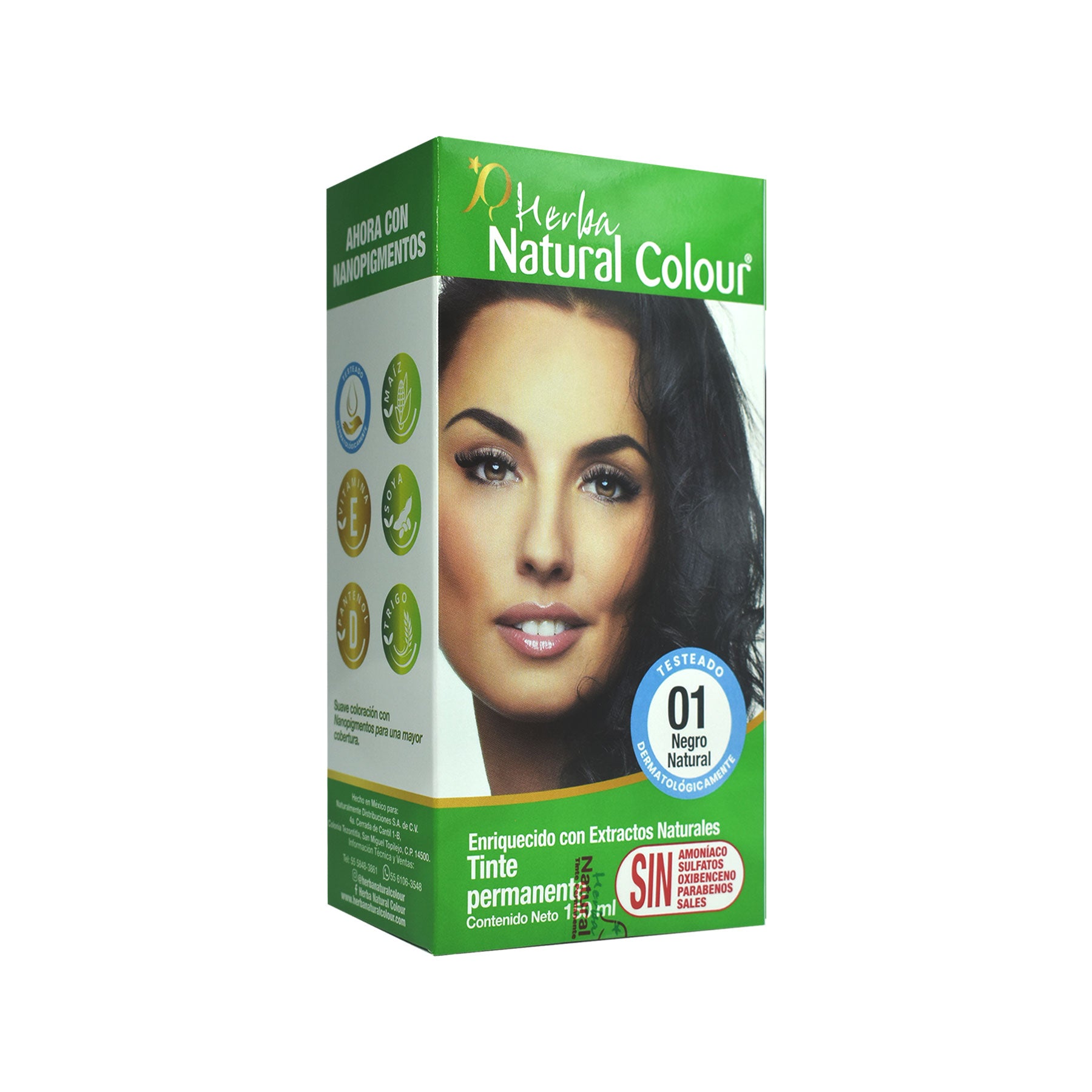 Tinte Negro Natural 01 Herba Natural Colour 150 ml.