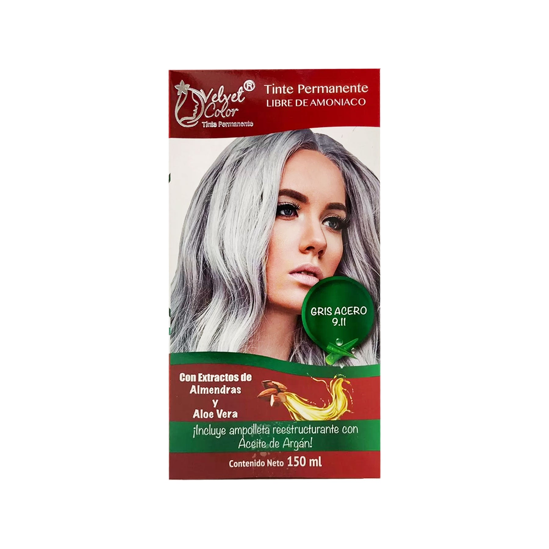 Tinte Permanente Gris Acero 9.11 Velvet 150 ml