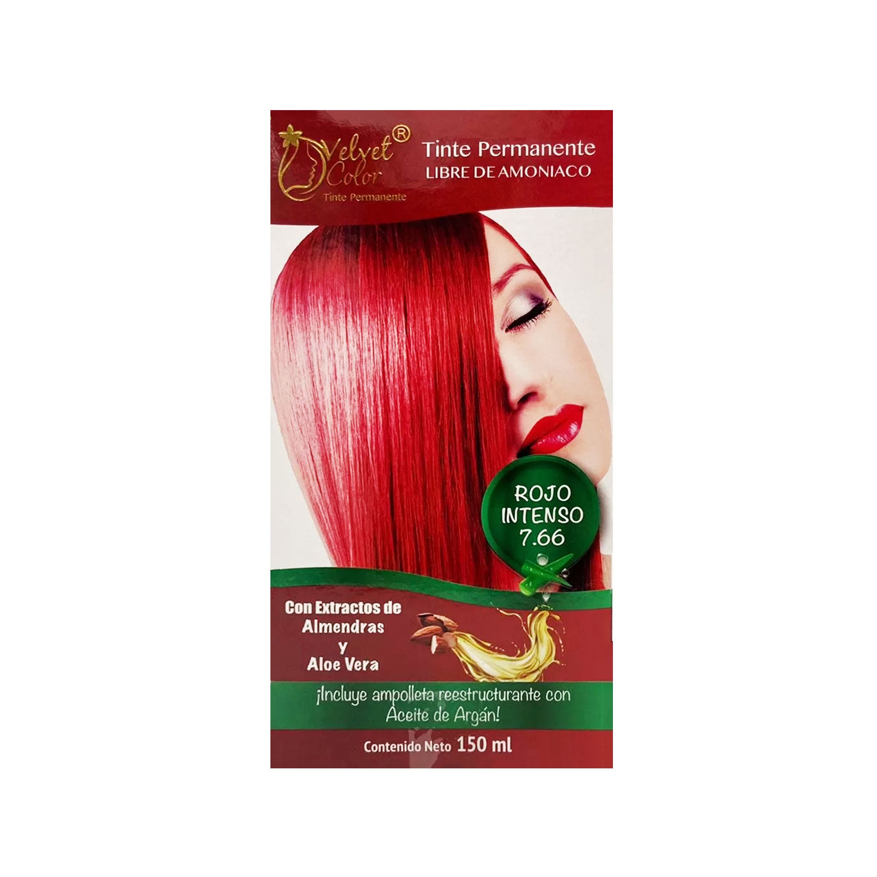 Tinte Permanente Rojo Intenso 7.66 Velvet 150 ml