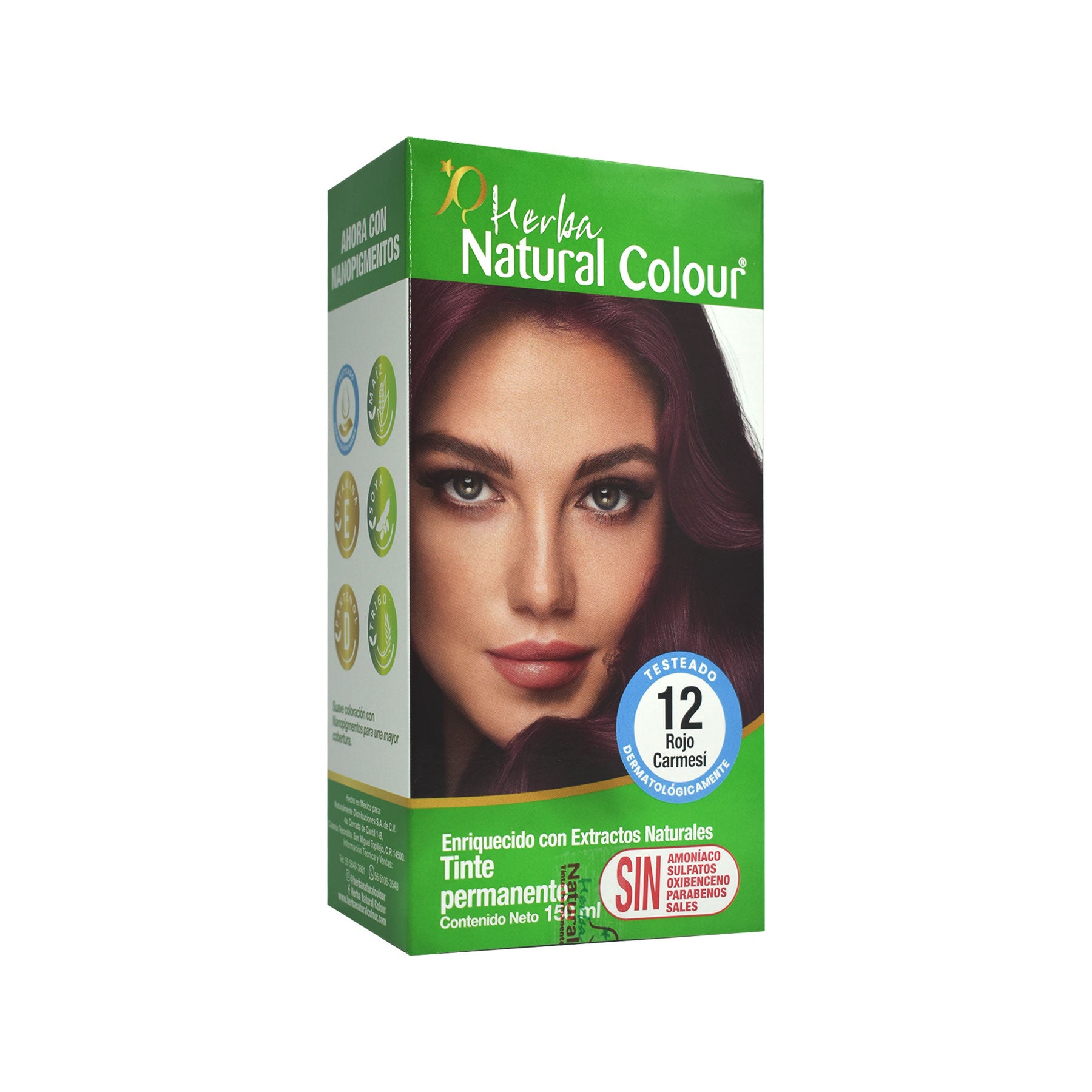 Tinte Rojo Carmesí 12 Herba Natural Colour 150 ml.