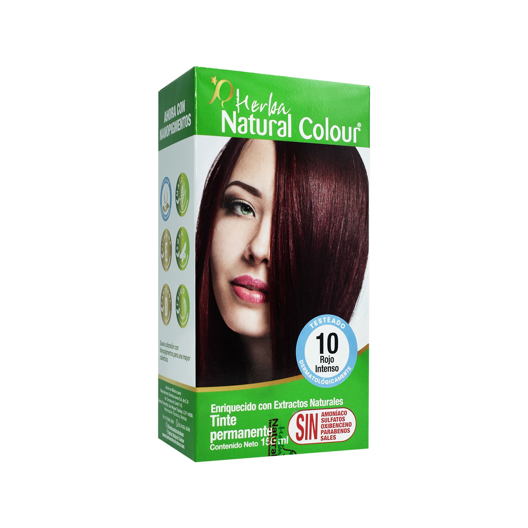 Tinte Rojo Intenso 10 Herba Natural Colour 150 ml.
