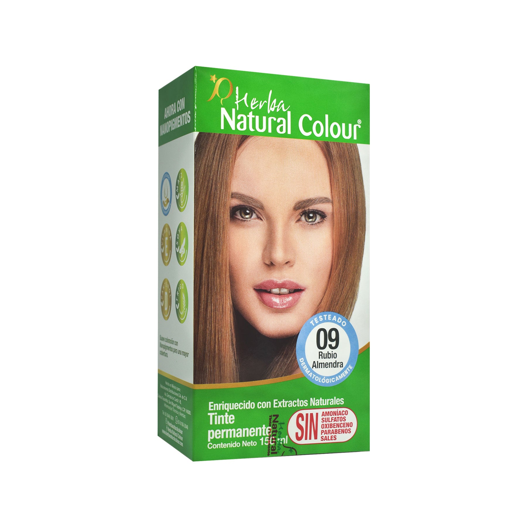 Tinte Rubio Almendra 09 Herba Natural Colour 150 ml.